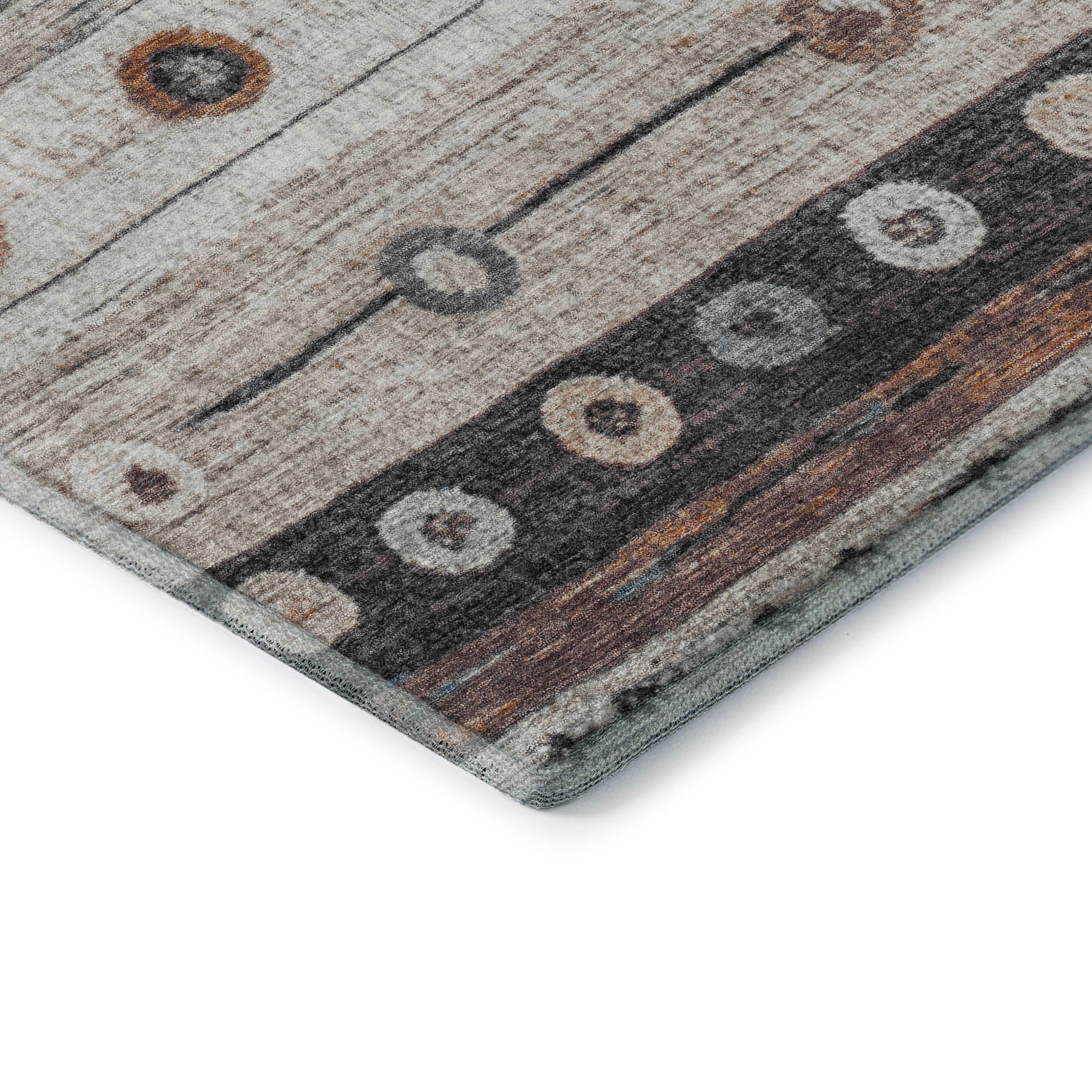 Kathmandu Machine Washable Transitional Copper Orange Rug 1'8" x 2'6" #shape_Rectangle