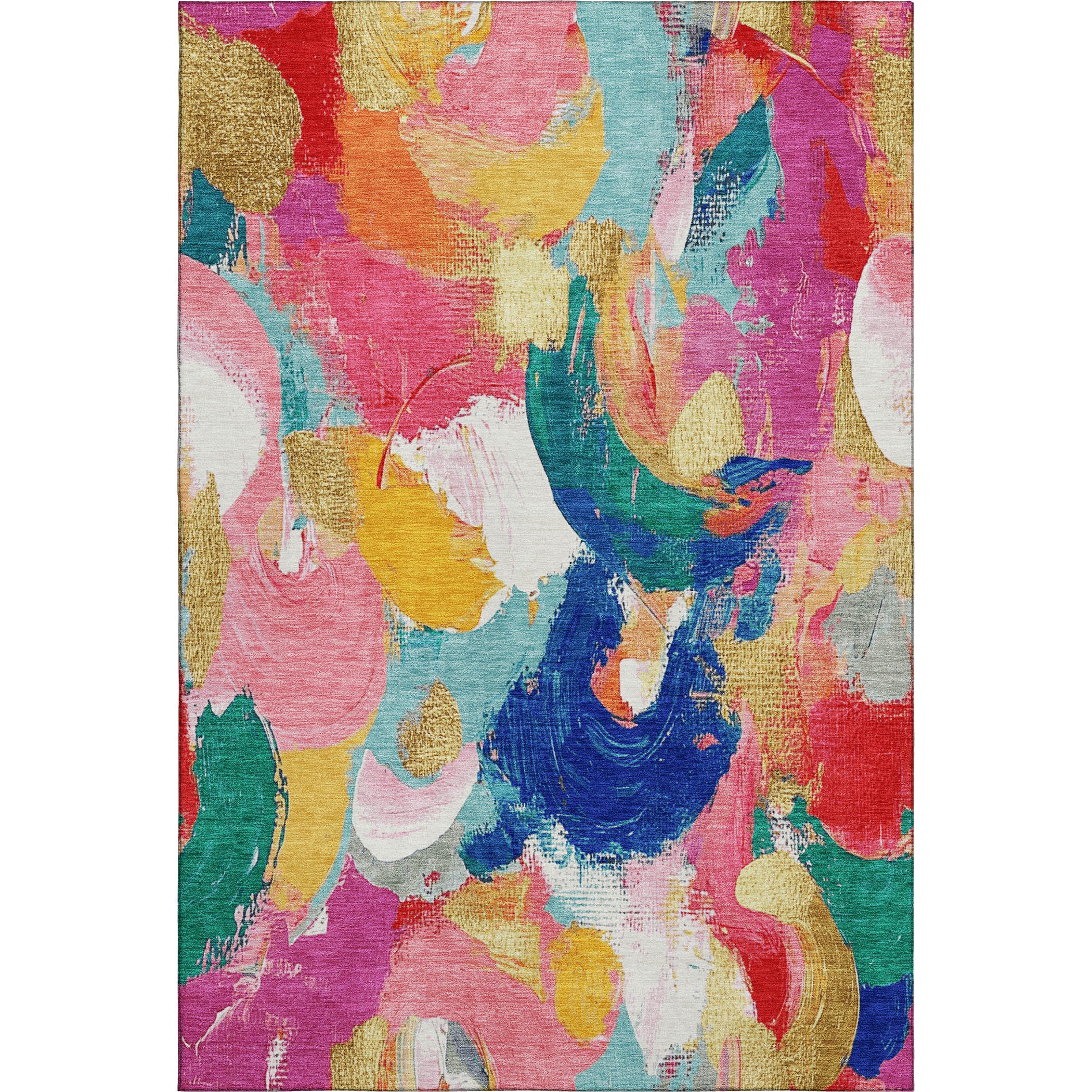 Tallinn Machine Washable Transitional Blush Pink Rug 2'6" x 3'10" #shape_Rectangle