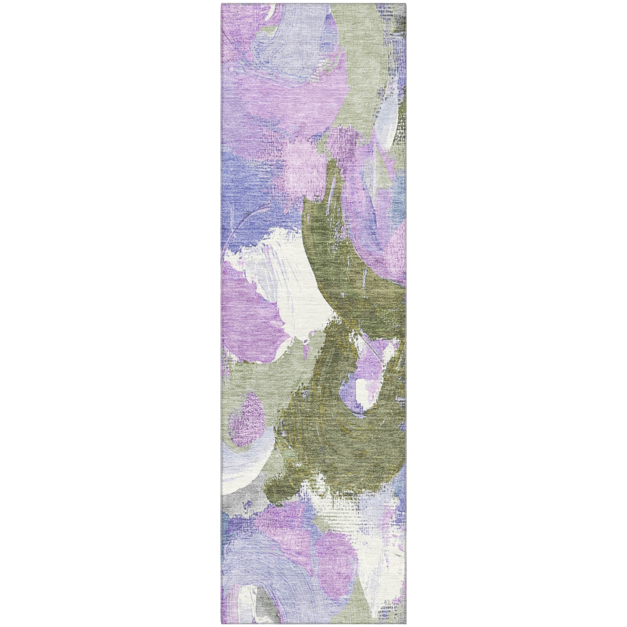 Tallinn Machine Washable Transitional Lavender Purple Rug 2'3" x 7'6" #shape_Runner