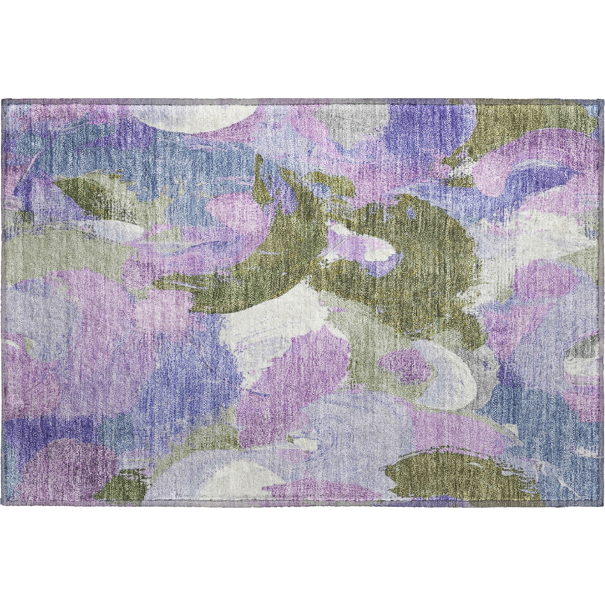 Tallinn Machine Washable Transitional Lavender Purple Rug 1'8" x 2'6" #shape_Rectangle