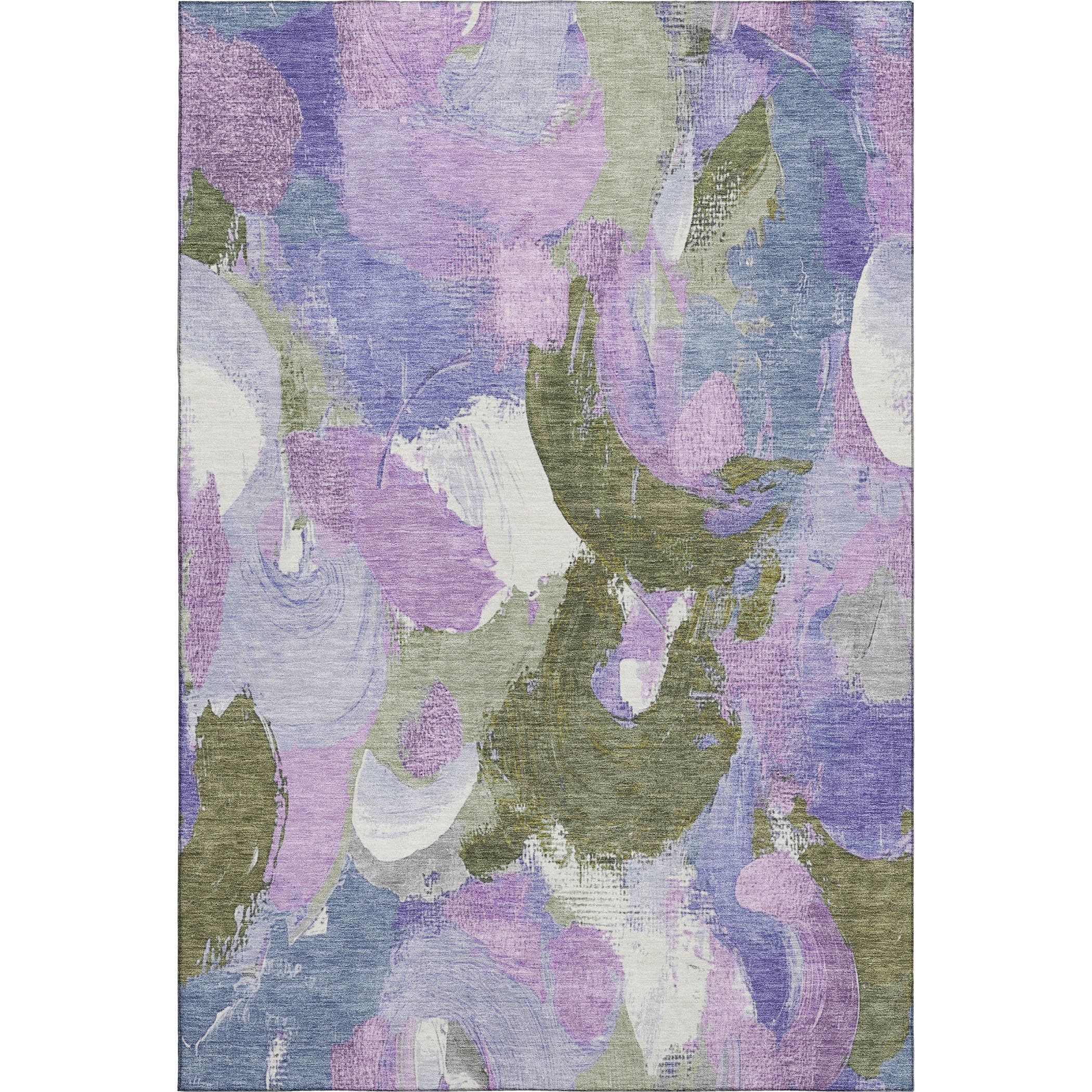 Tallinn Machine Washable Transitional Lavender Purple Rug 2'6" x 3'10" #shape_Rectangle