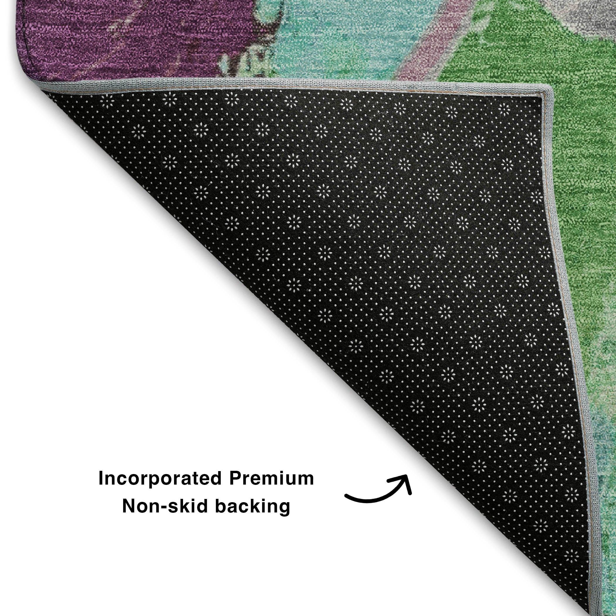 Tallinn Machine Washable Transitional Teal Rug 1'8" x 2'6" #shape_Rectangle