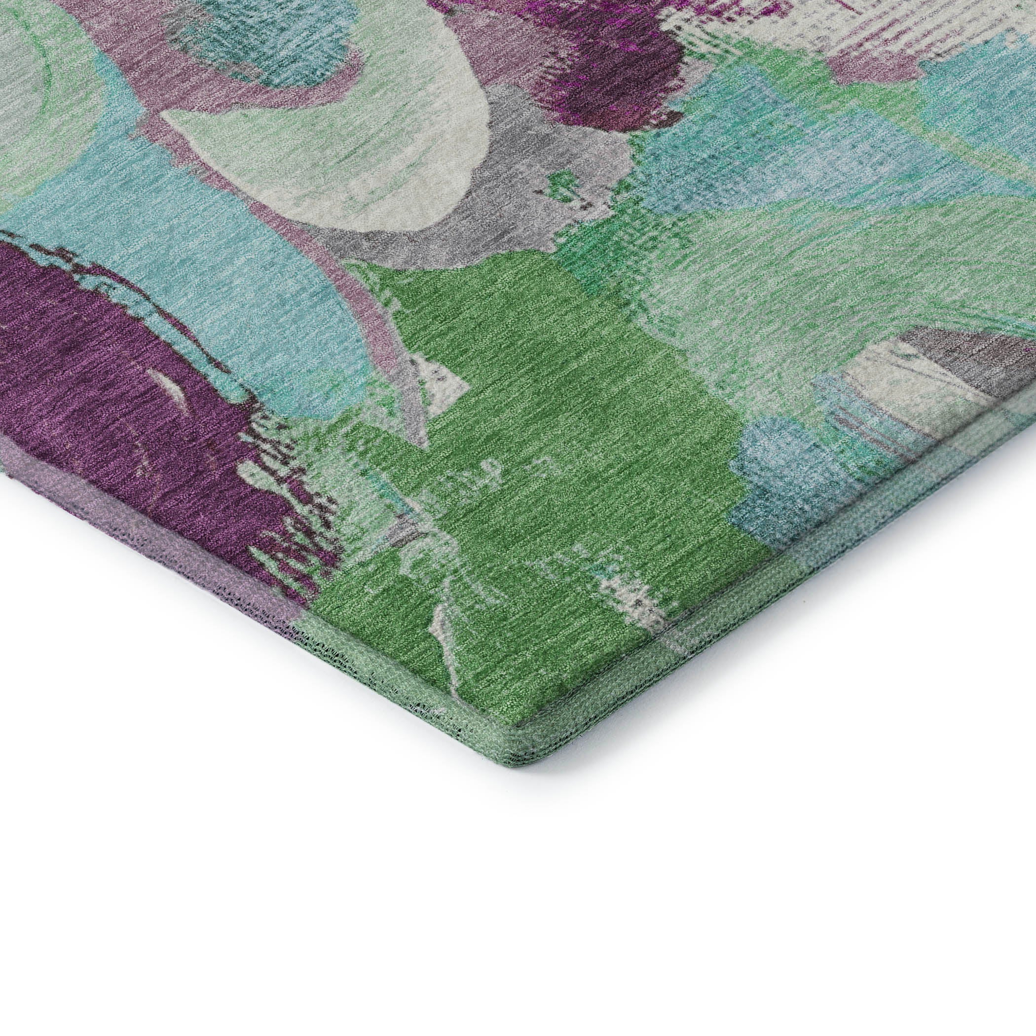 Tallinn Machine Washable Transitional Teal Rug 1'8" x 2'6" #shape_Rectangle