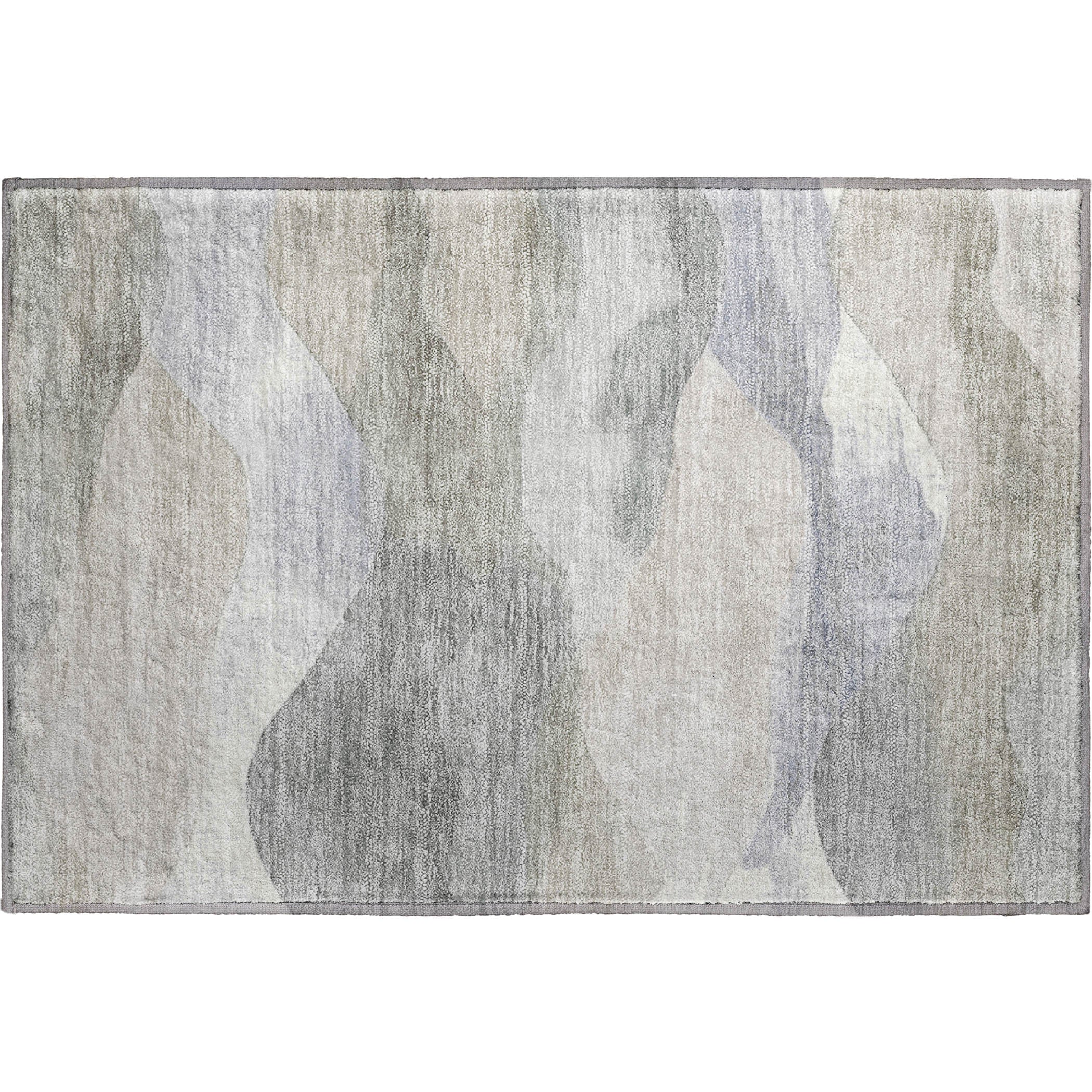 Lucerne Machine Washable Transitional Beige Brown Rug 1'8" x 2'6" #shape_Rectangle