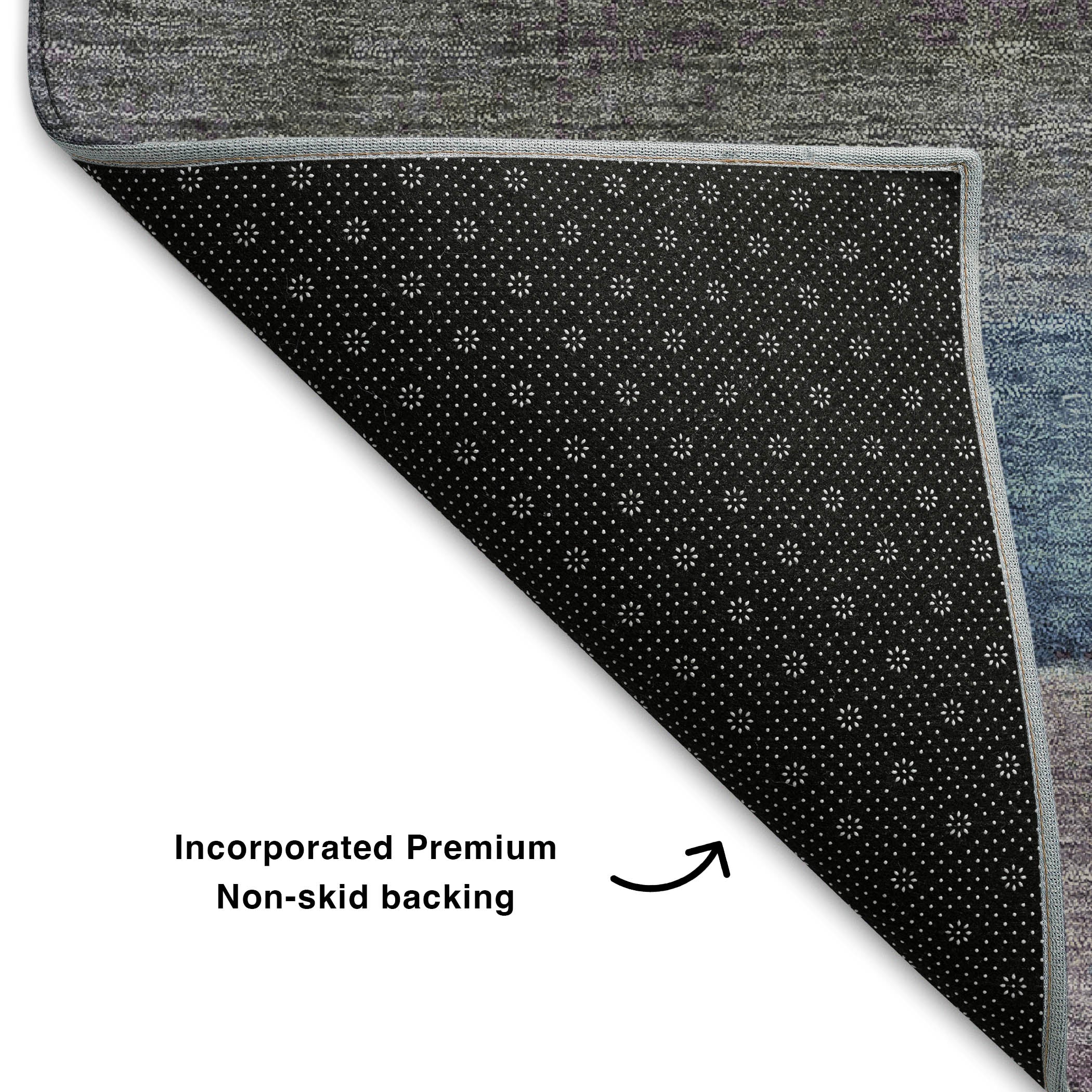 Lucerne Machine Washable Transitional Denim Blue Rug 1'8" x 2'6" #shape_Rectangle