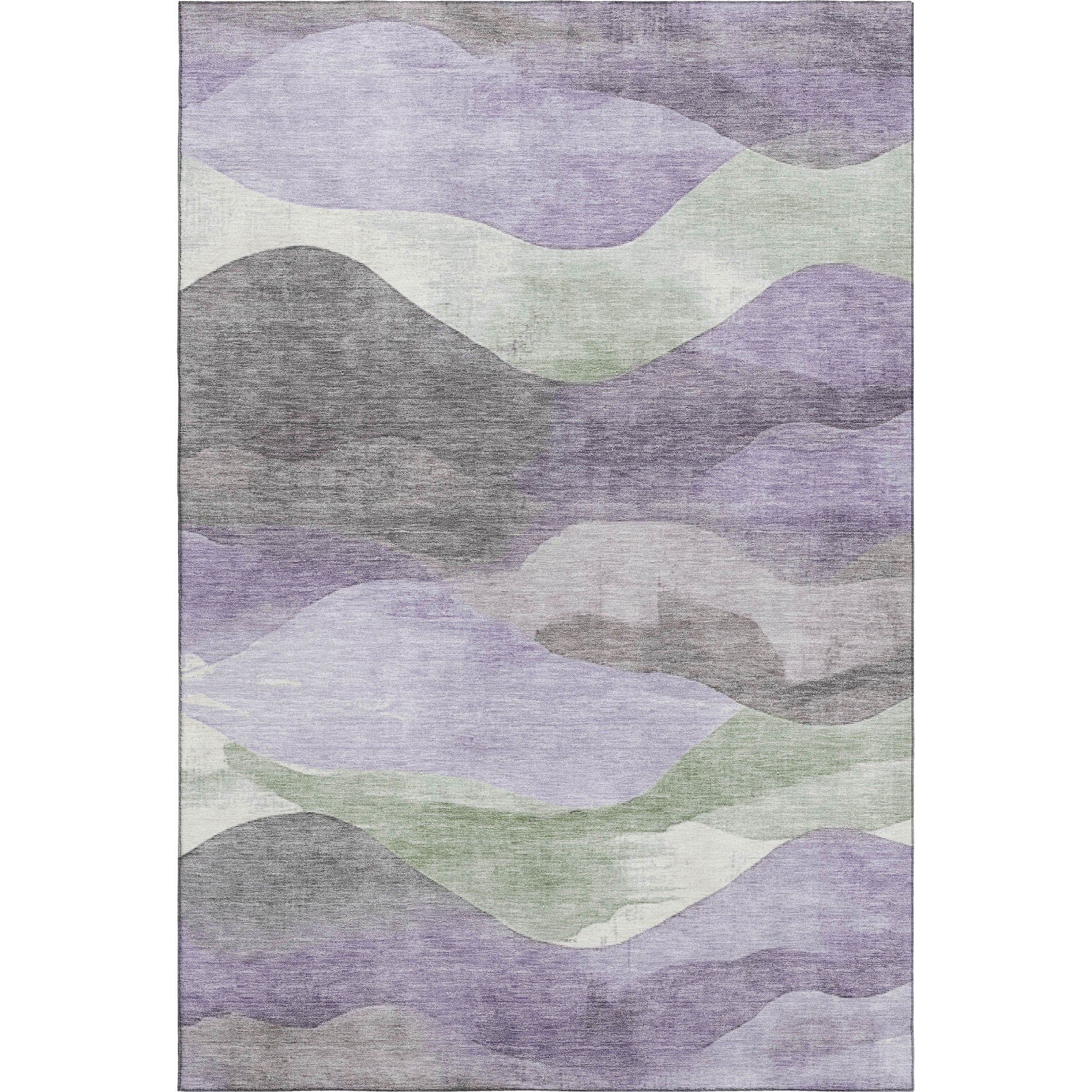 Lucerne Machine Washable Transitional Purple Rug 2'6" x 3'10" #shape_Rectangle