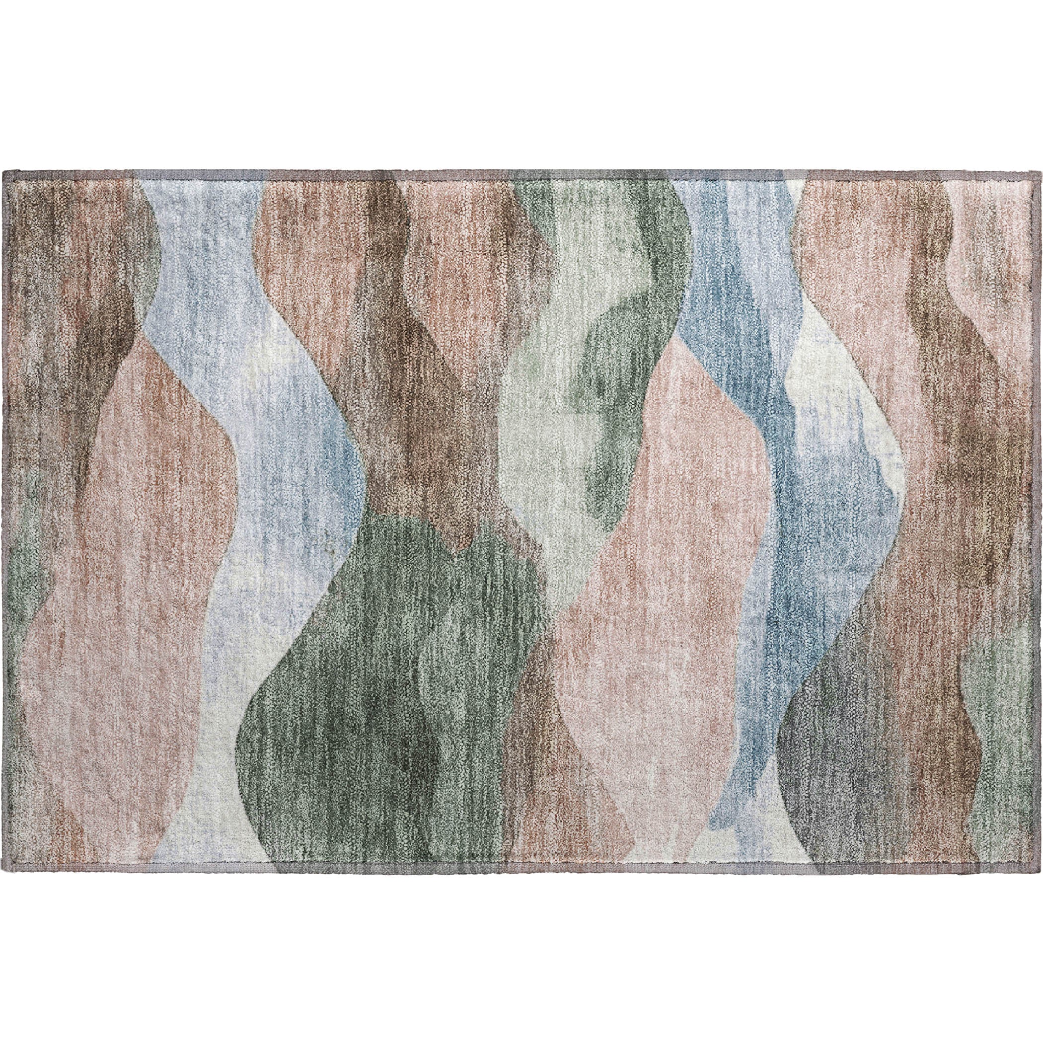 Lucerne Machine Washable Transitional Salmon Orange Rug 1'8" x 2'6" #shape_Rectangle
