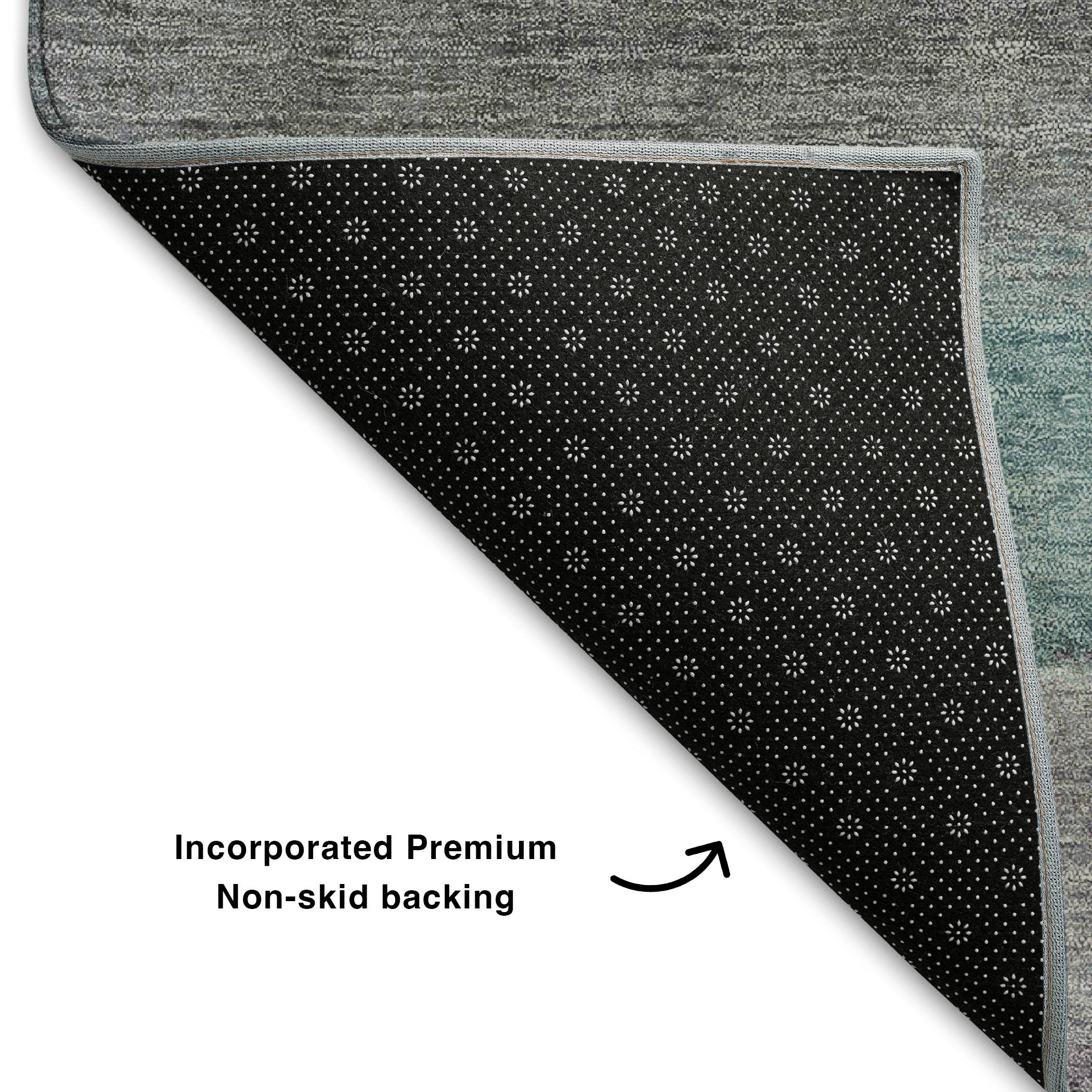 Lucerne Machine Washable Transitional Teal Rug 1'8" x 2'6" #shape_Rectangle