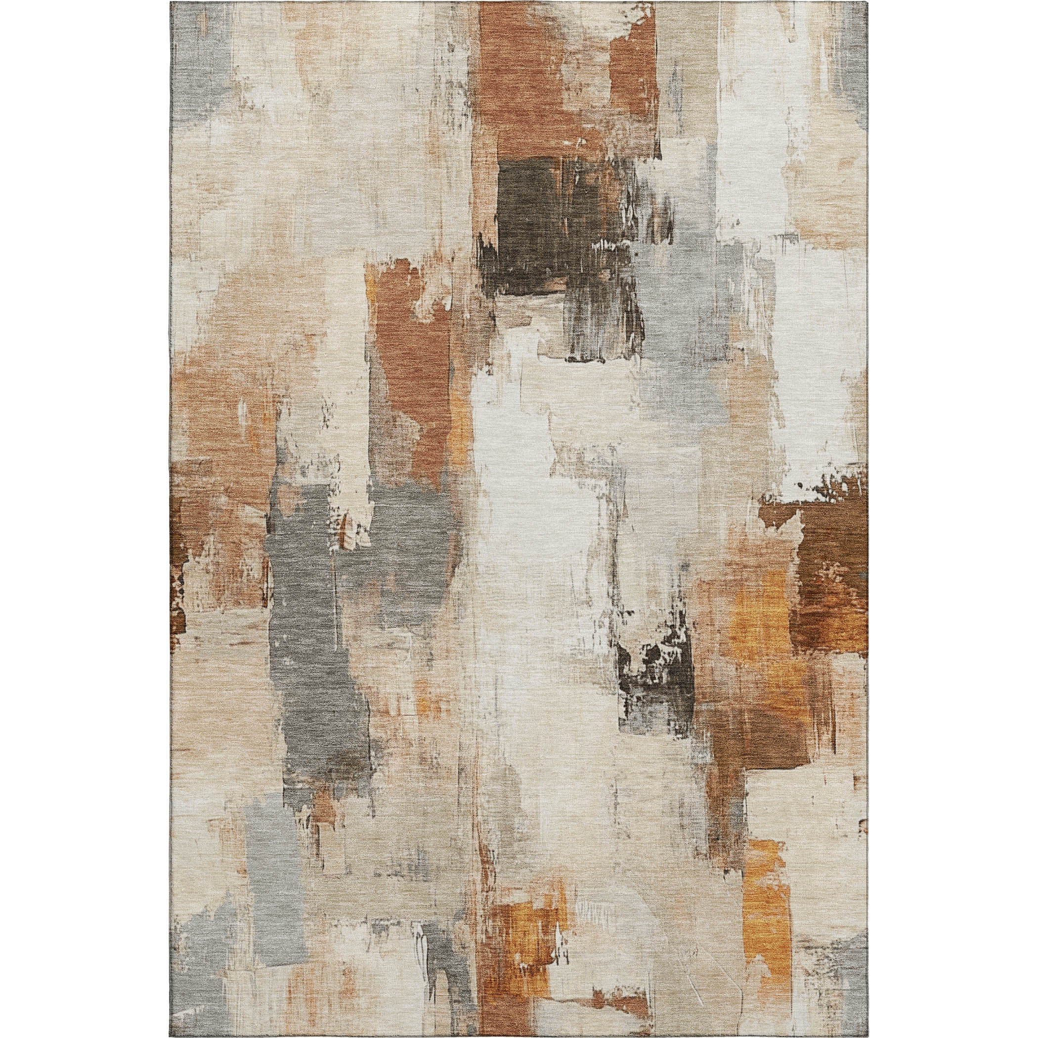 Kathmandu Machine Washable Transitional Ivory Rug 2'6" x 3'10" #shape_Rectangle