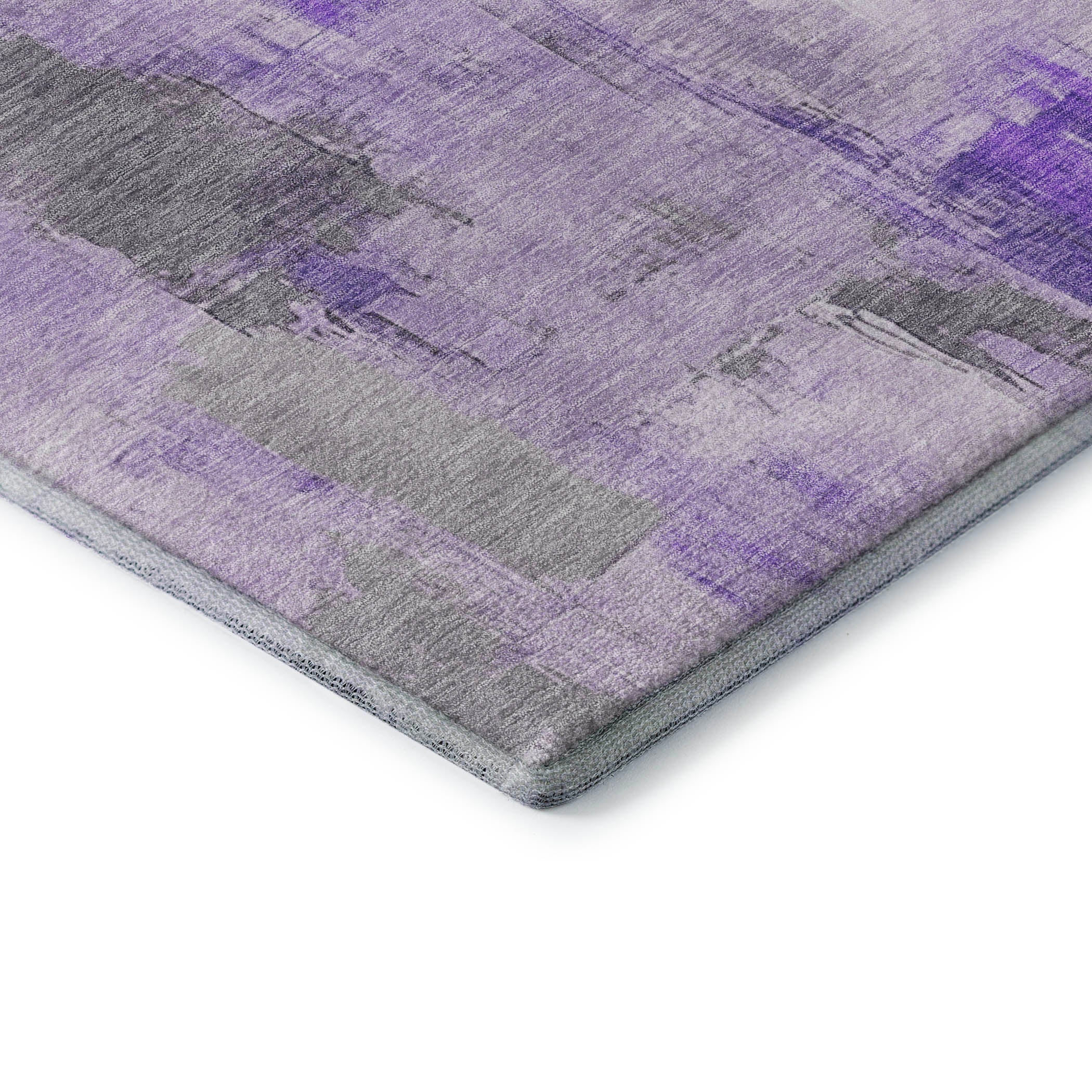 Kathmandu Machine Washable Transitional Lavender Purple Rug 1'8" x 2'6" #shape_Rectangle