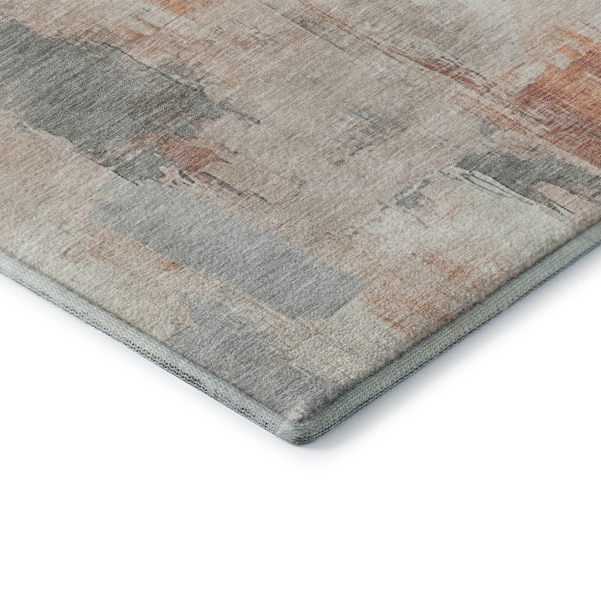 Kathmandu Machine Washable Transitional Paprika Orange Rug 1'8" x 2'6" #shape_Rectangle