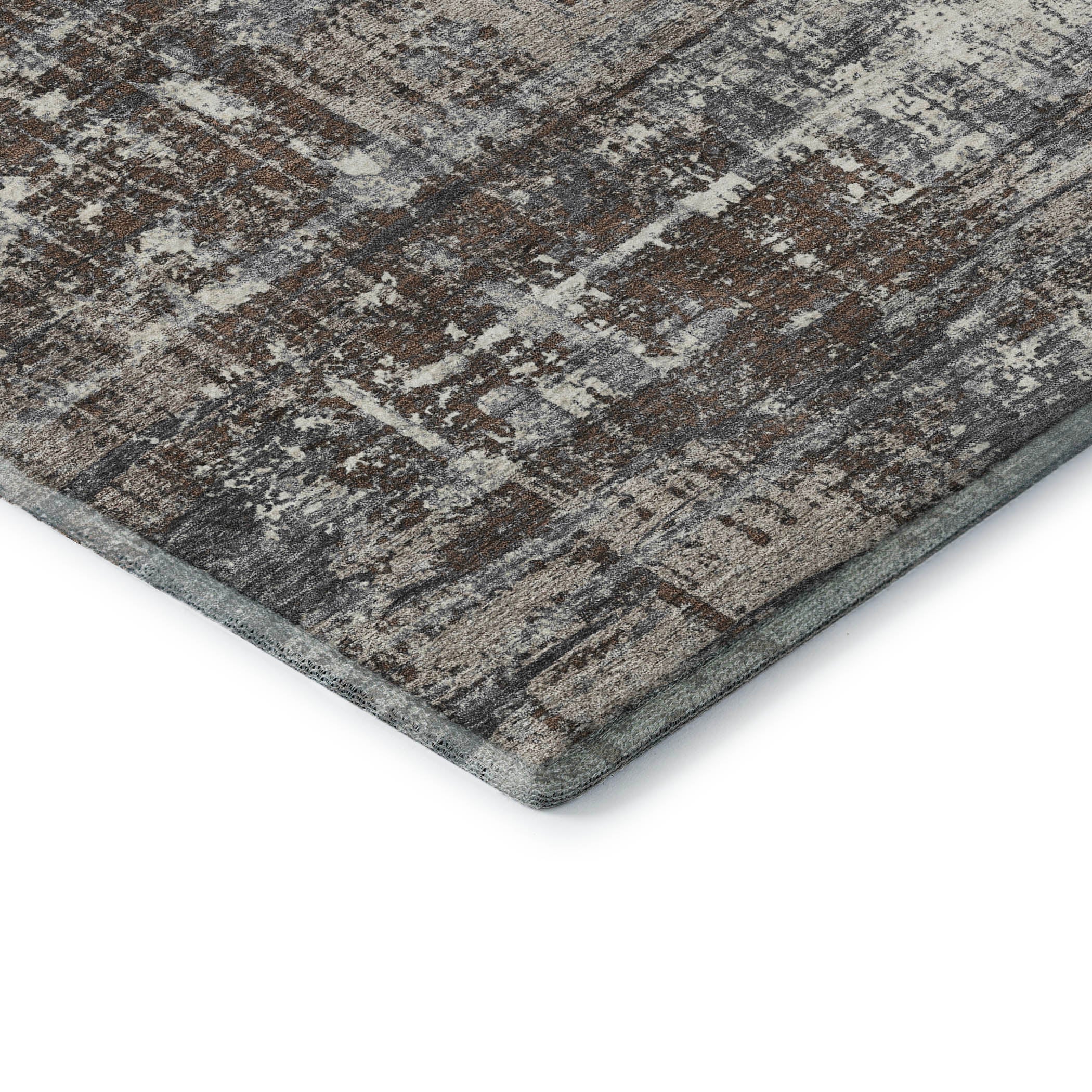 Budapest Machine Washable Transitional Brown Rug 1'8" x 2'6" #shape_Rectangle