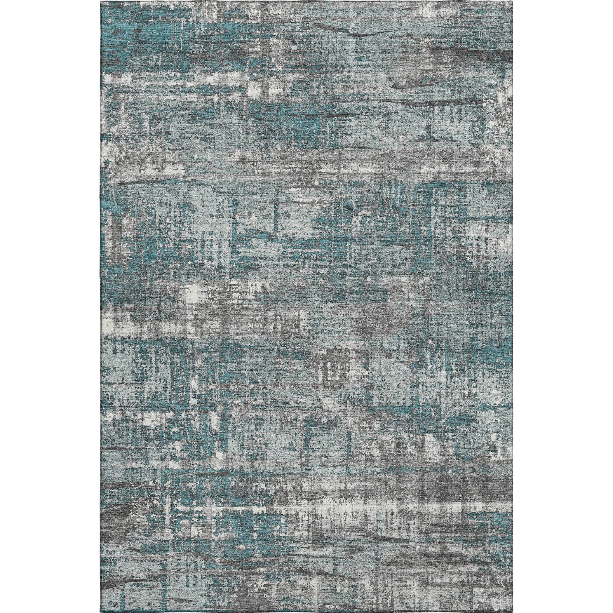 Budapest Machine Washable Transitional Teal Rug 2'6" x 3'10" #shape_Rectangle