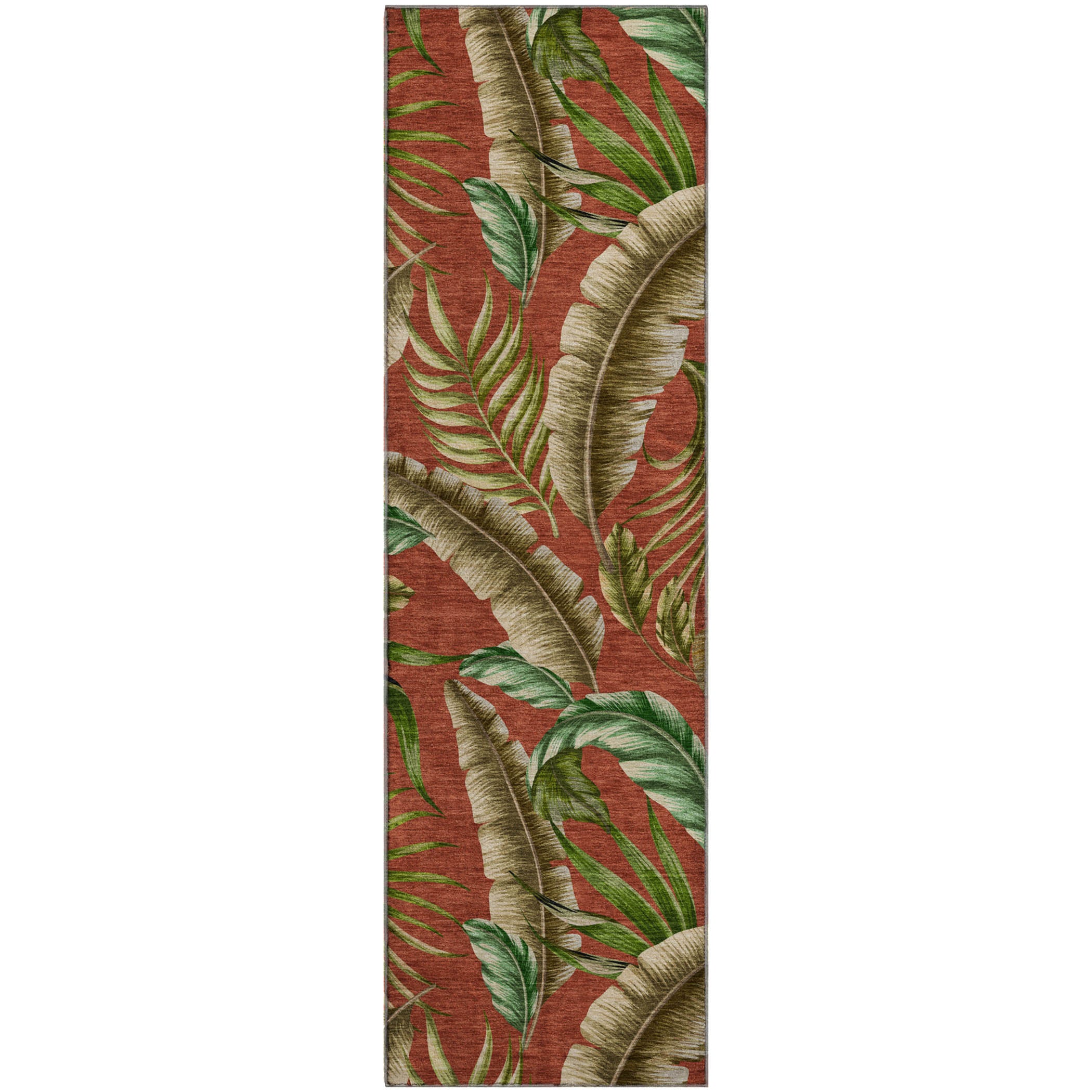 Siena Machine Washable Tropical Spice Red Rug 2'3" x 7'6" #shape_Runner