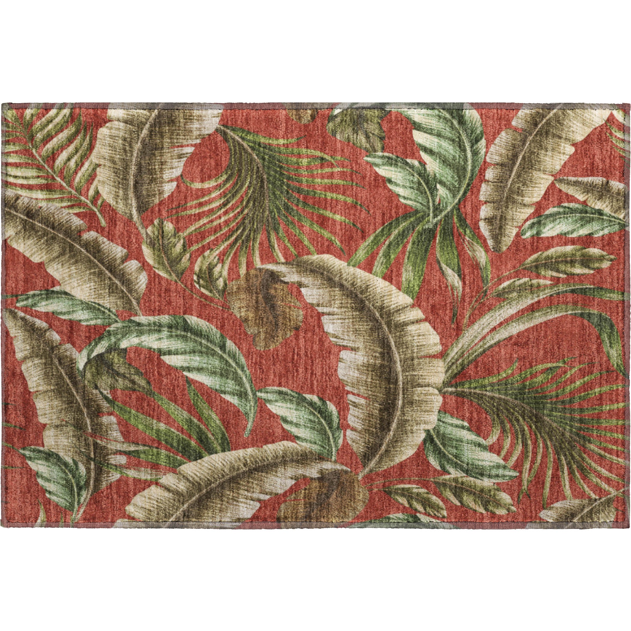 Siena Machine Washable Tropical Spice Red Rug 1'8" x 2'6" #shape_Rectangle