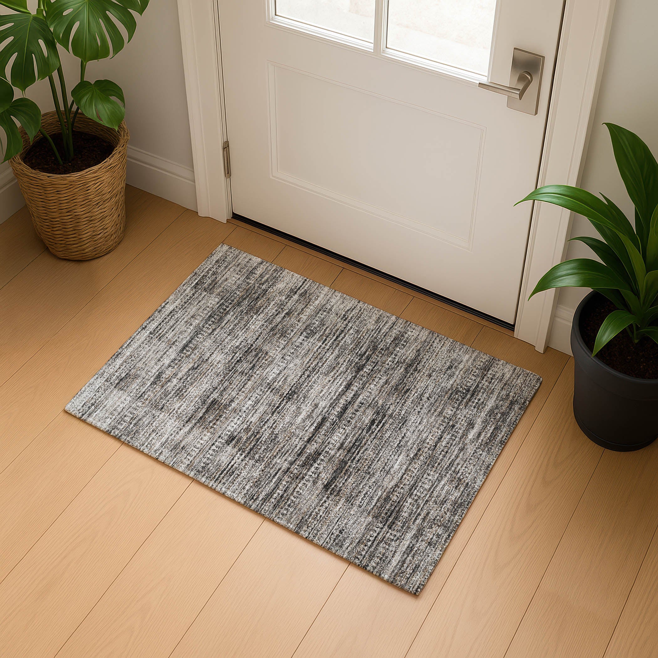 Havana Machine Washable Transitional Taupe Brown Rug 1'8" x 2'6" #shape_Rectangle