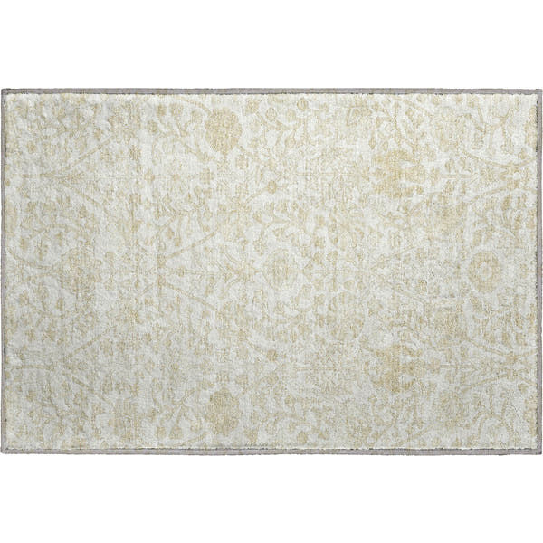Valletta Machine Washable Traditional Ivory Rug 1'8" x 2'6"