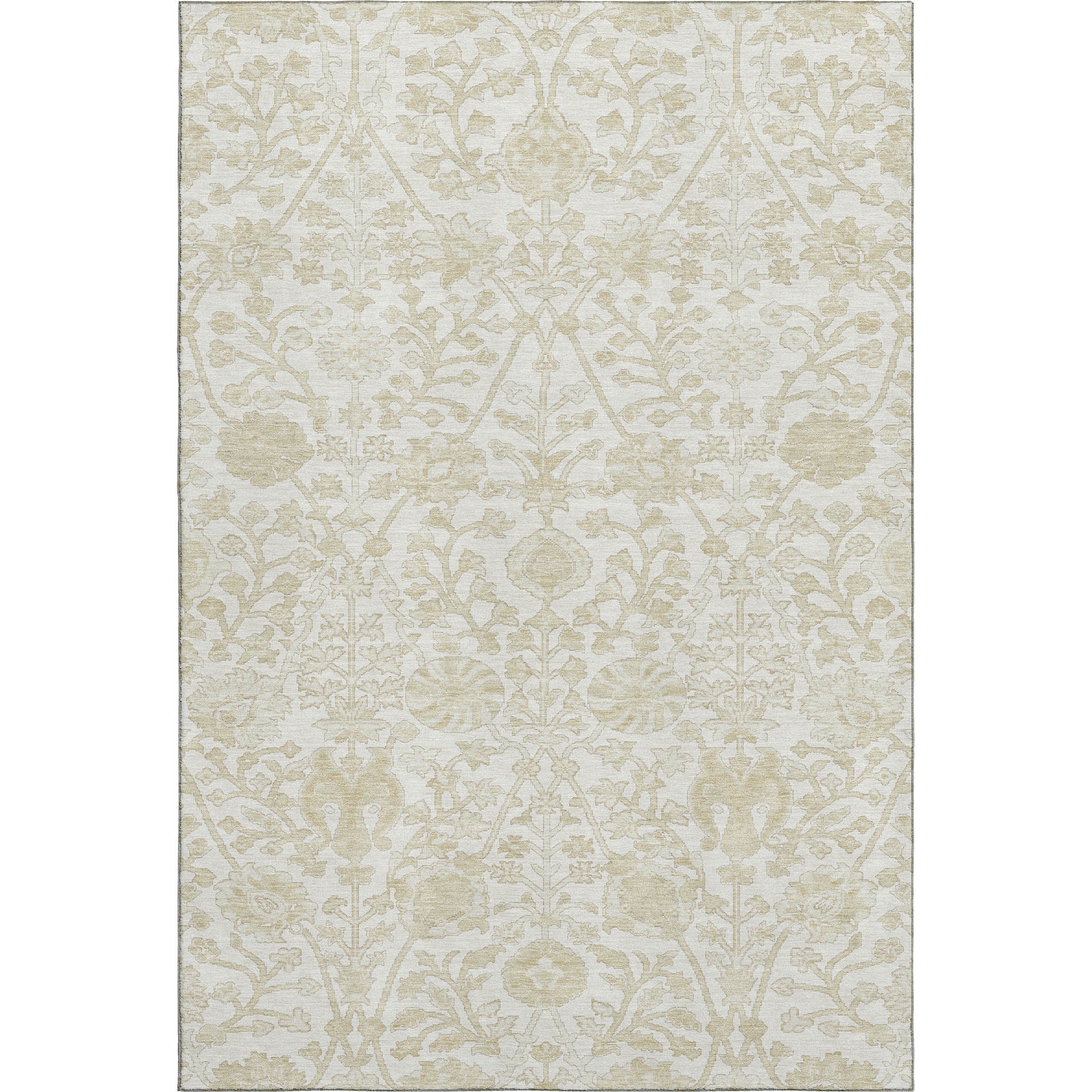 Valletta Machine Washable Traditional Ivory Rug 2'6" x 3'10" #shape_Rectangle