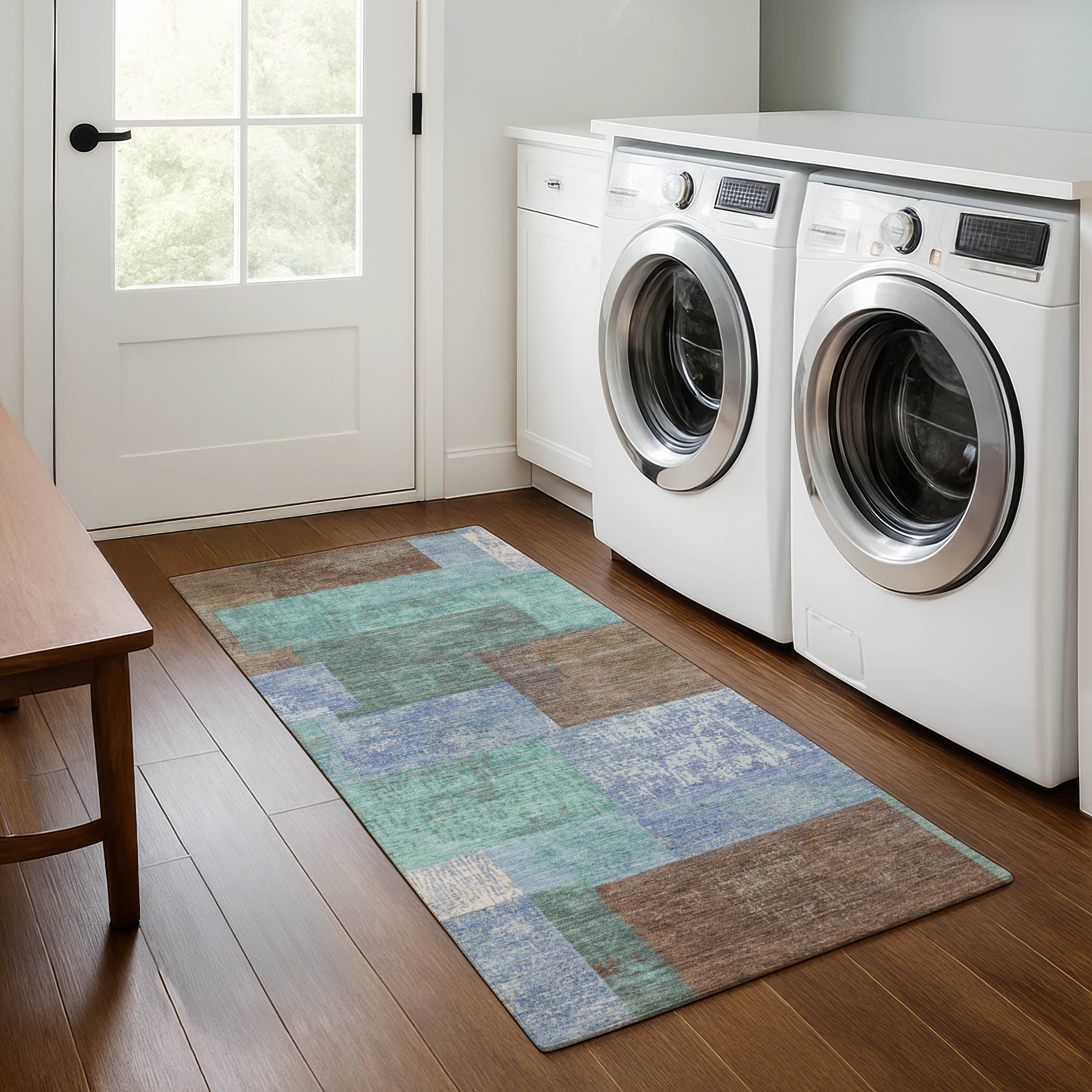Luang Prabang Machine Washable Traditional Brown Rug 2'3" x 7'6" #shape_Runner
