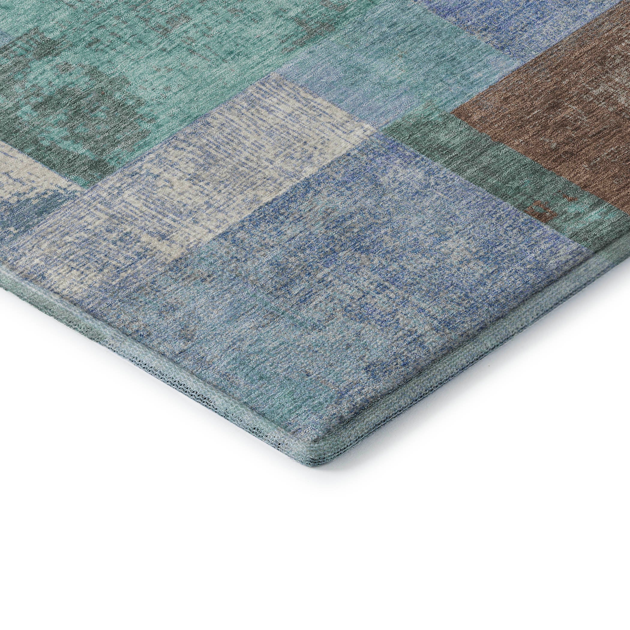 Luang Prabang Machine Washable Traditional Brown Rug 1'8" x 2'6" #shape_Rectangle
