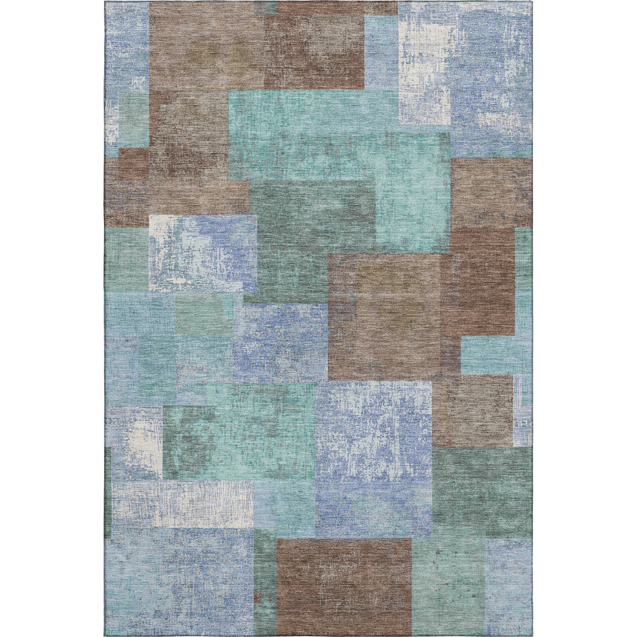 Luang Prabang Machine Washable Traditional Brown Rug 2'6" x 3'10" #shape_Rectangle