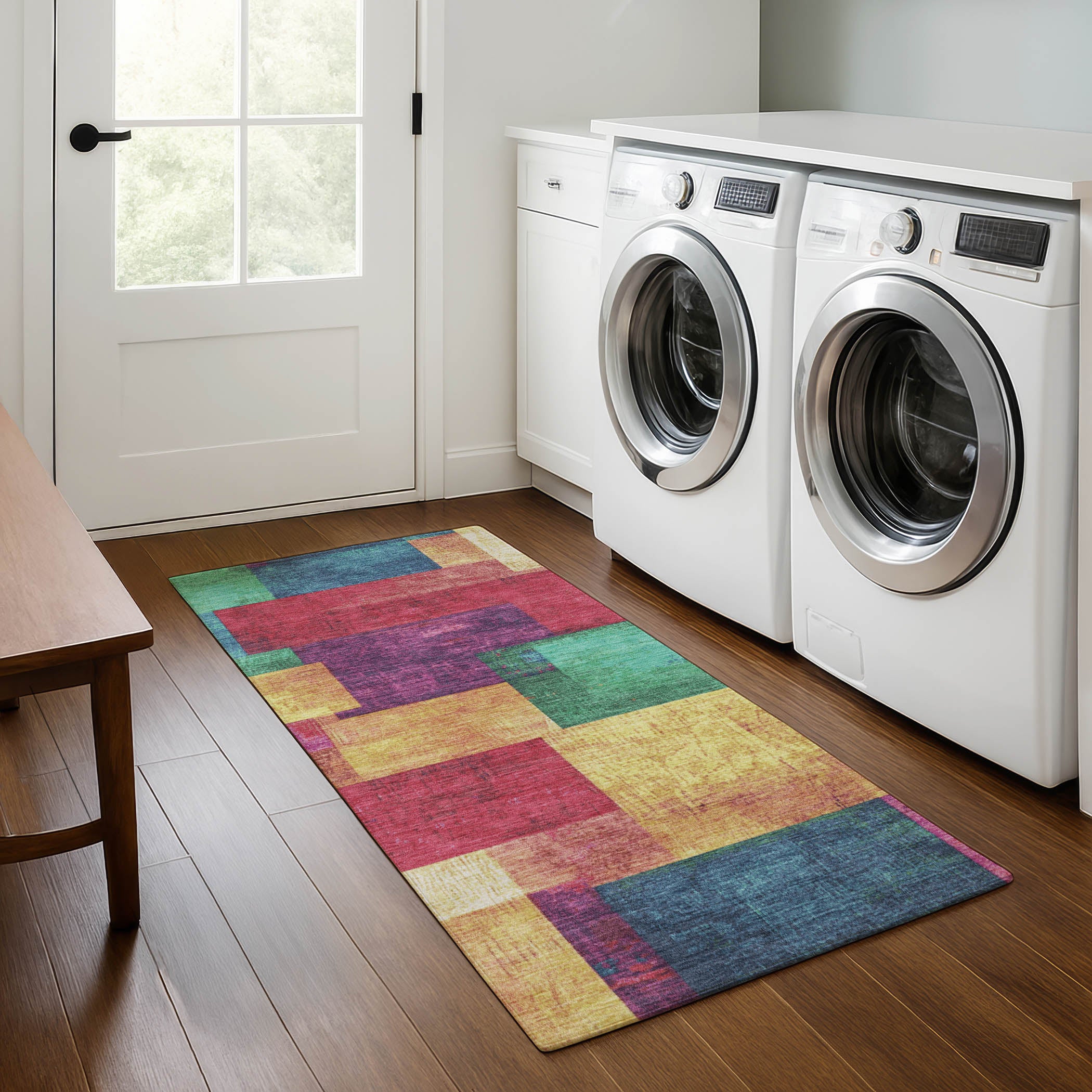 Luang Prabang Machine Washable Traditional Gold Rug 2'3" x 7'6" #shape_Runner