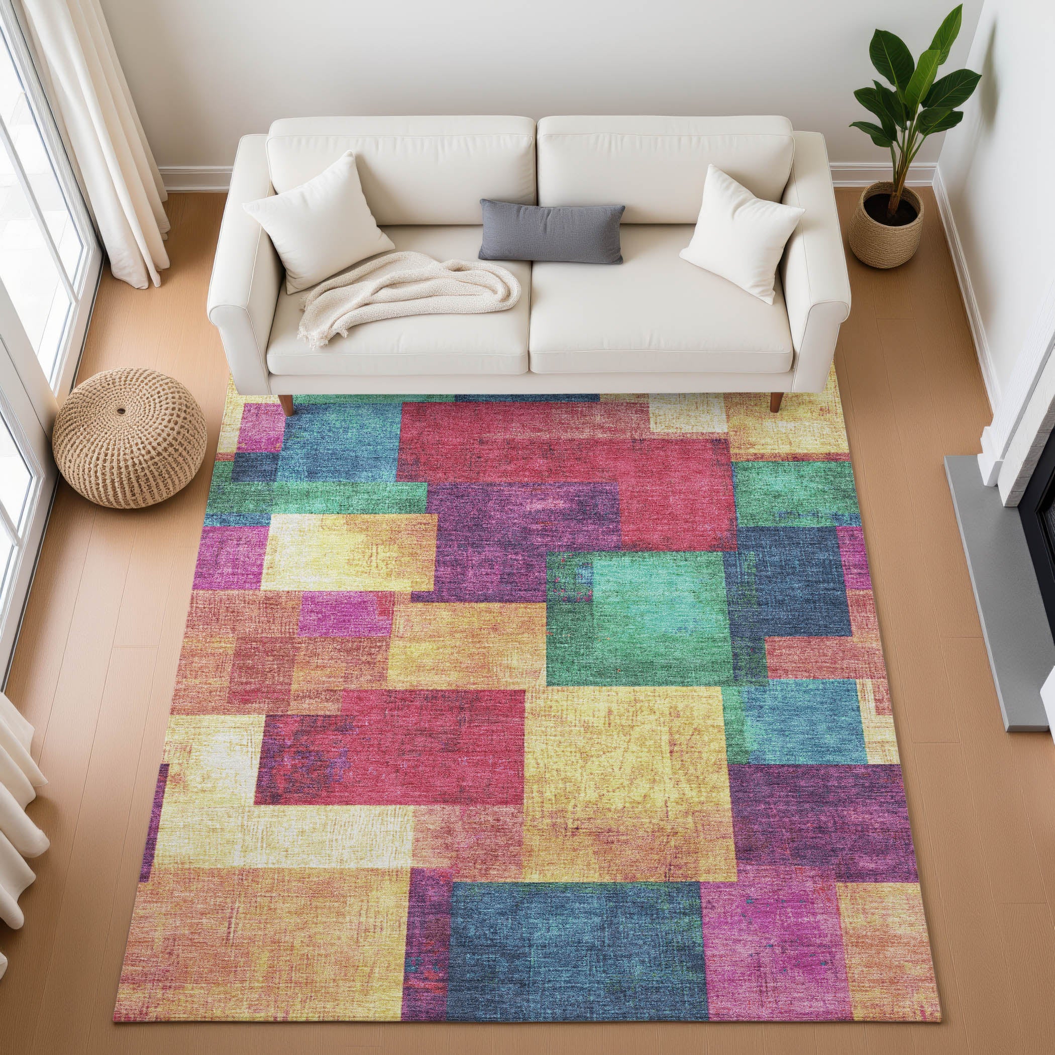 Luang Prabang Machine Washable Traditional Gold Rug 2'6" x 3'10" #shape_Rectangle