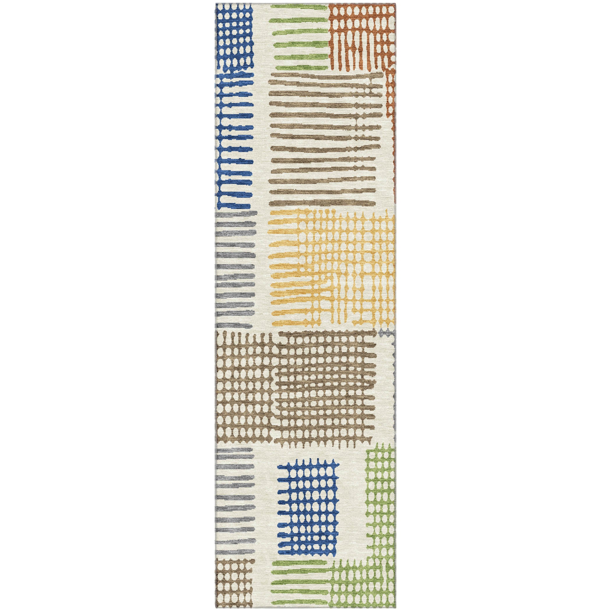 Prague Machine Washable Transitional Putty Ivory Rug 2'3" x 7'6" #shape_Runner