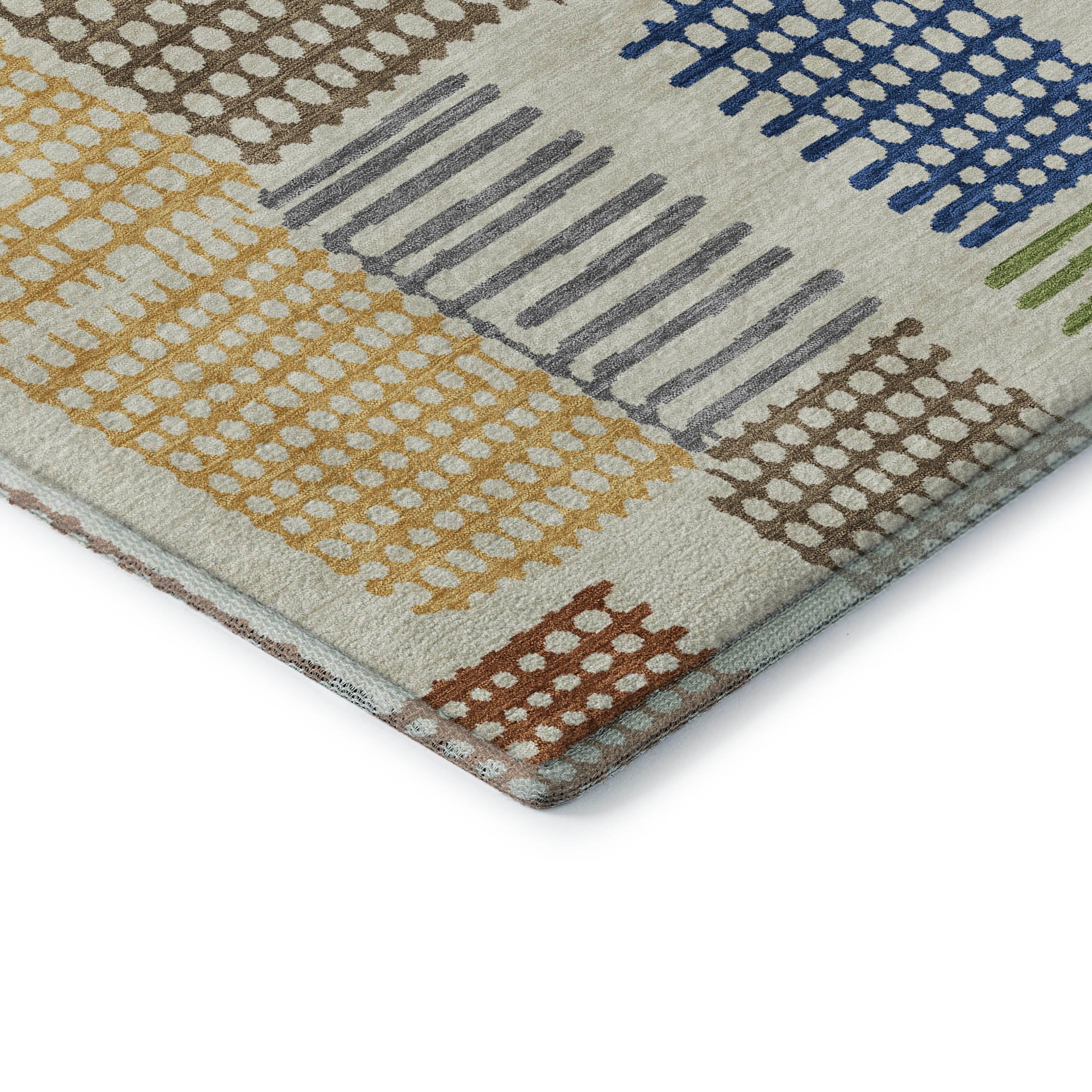 Prague Machine Washable Transitional Putty Ivory Rug 1'8" x 2'6" #shape_Rectangle
