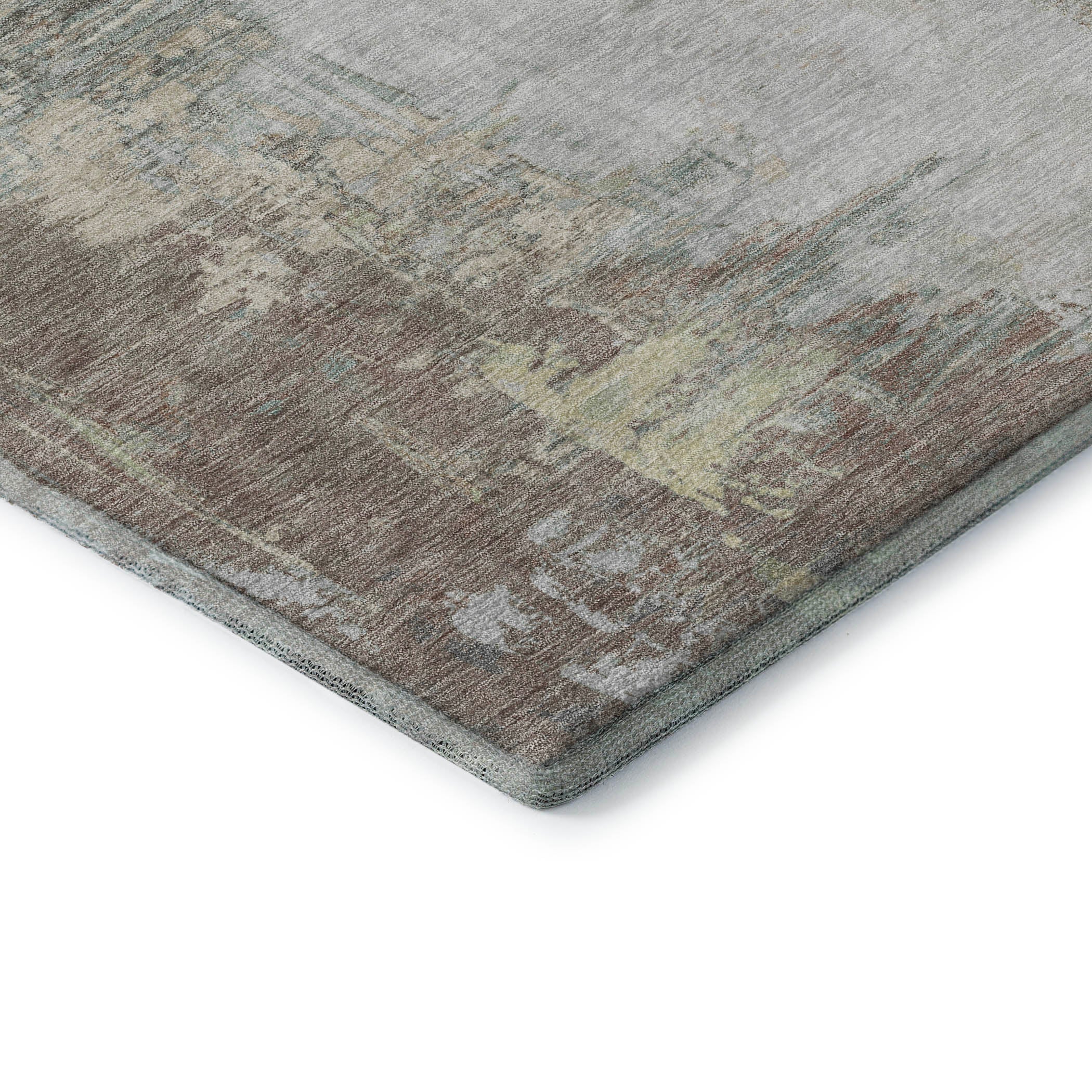 Colombo Machine Washable Transitional Tan Brown Rug 1'8" x 2'6" #shape_Rectangle