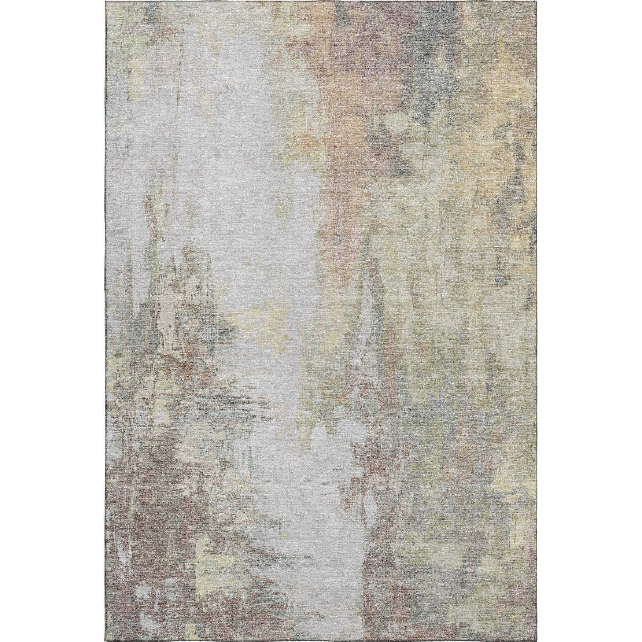 Colombo Machine Washable Transitional Tan Brown Rug 2'6" x 3'10" #shape_Rectangle