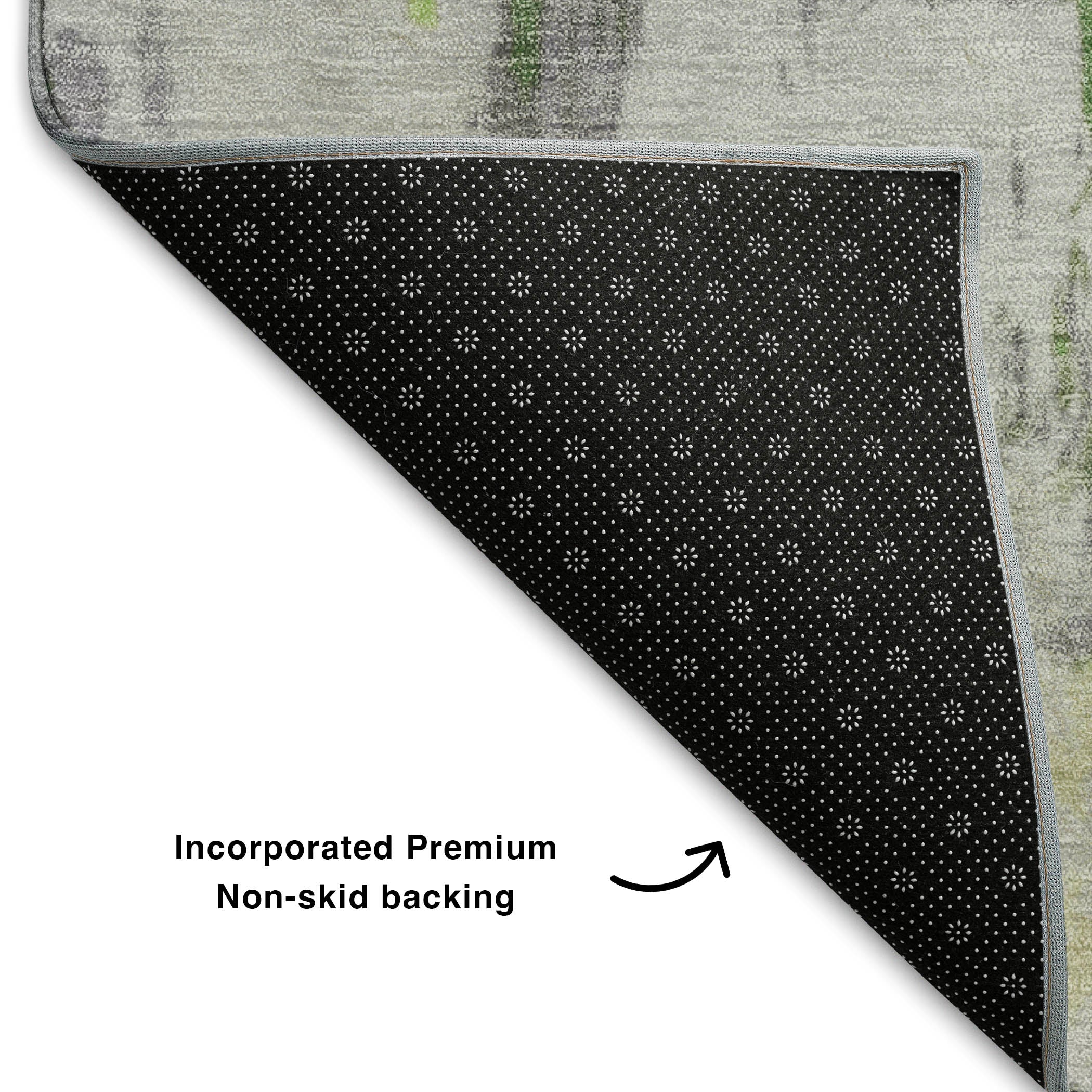 Budapest Machine Washable Transitional Aloe Green Rug 1'8" x 2'6" #shape_Rectangle