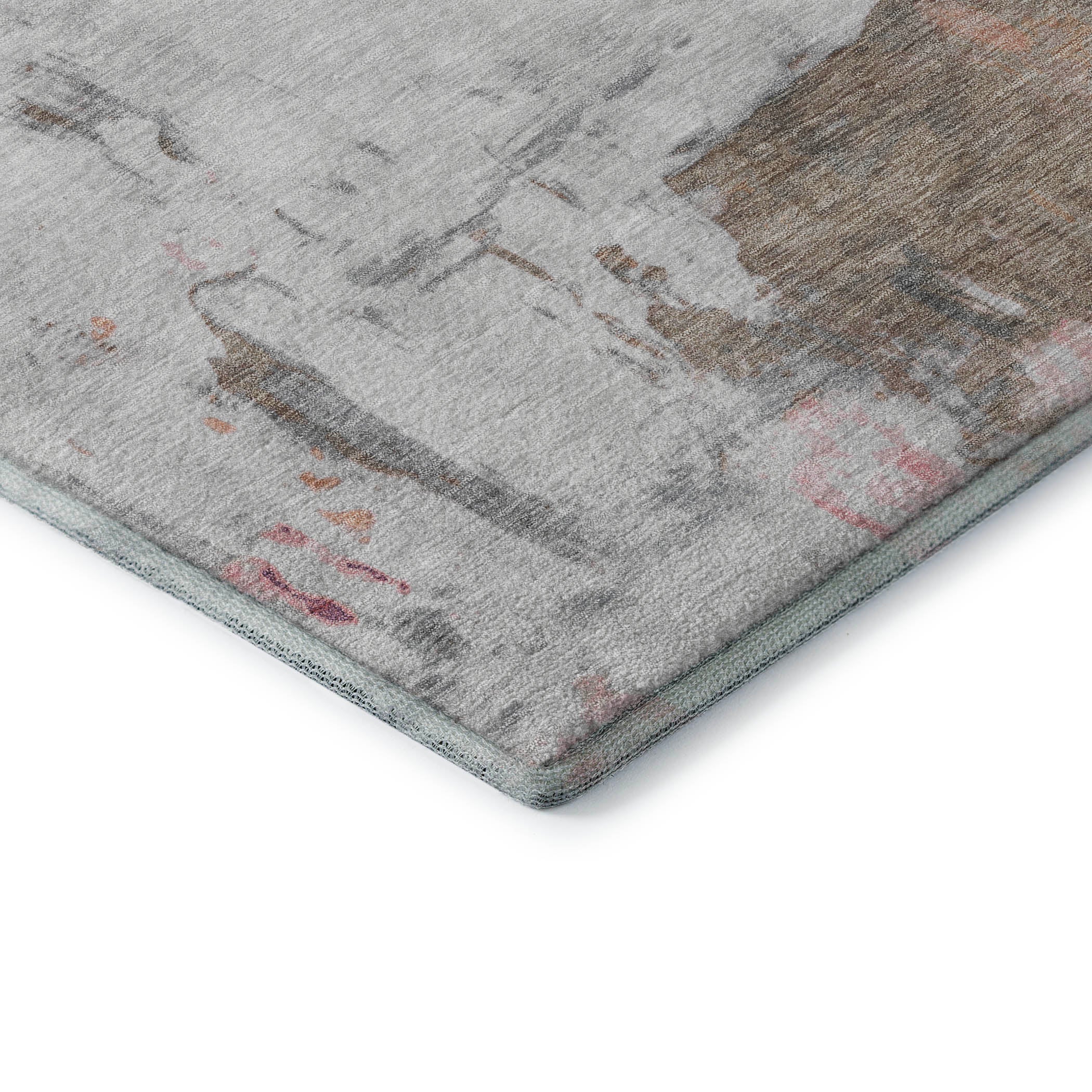Budapest Machine Washable Transitional Salmon Orange Rug 1'8" x 2'6" #shape_Rectangle