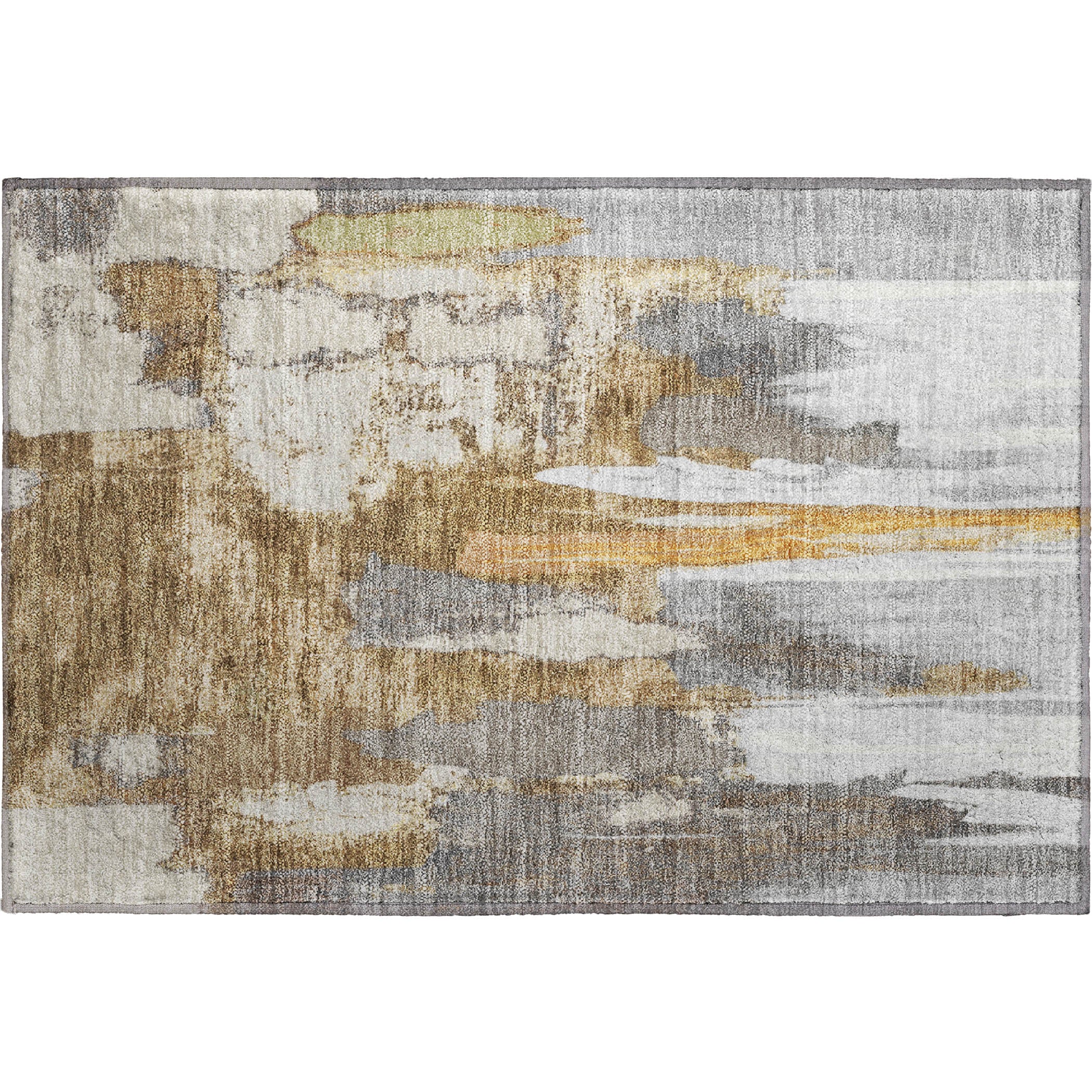 Luang Prabang Machine Washable Transitional Ivory Rug 1'8" x 2'6" #shape_Rectangle