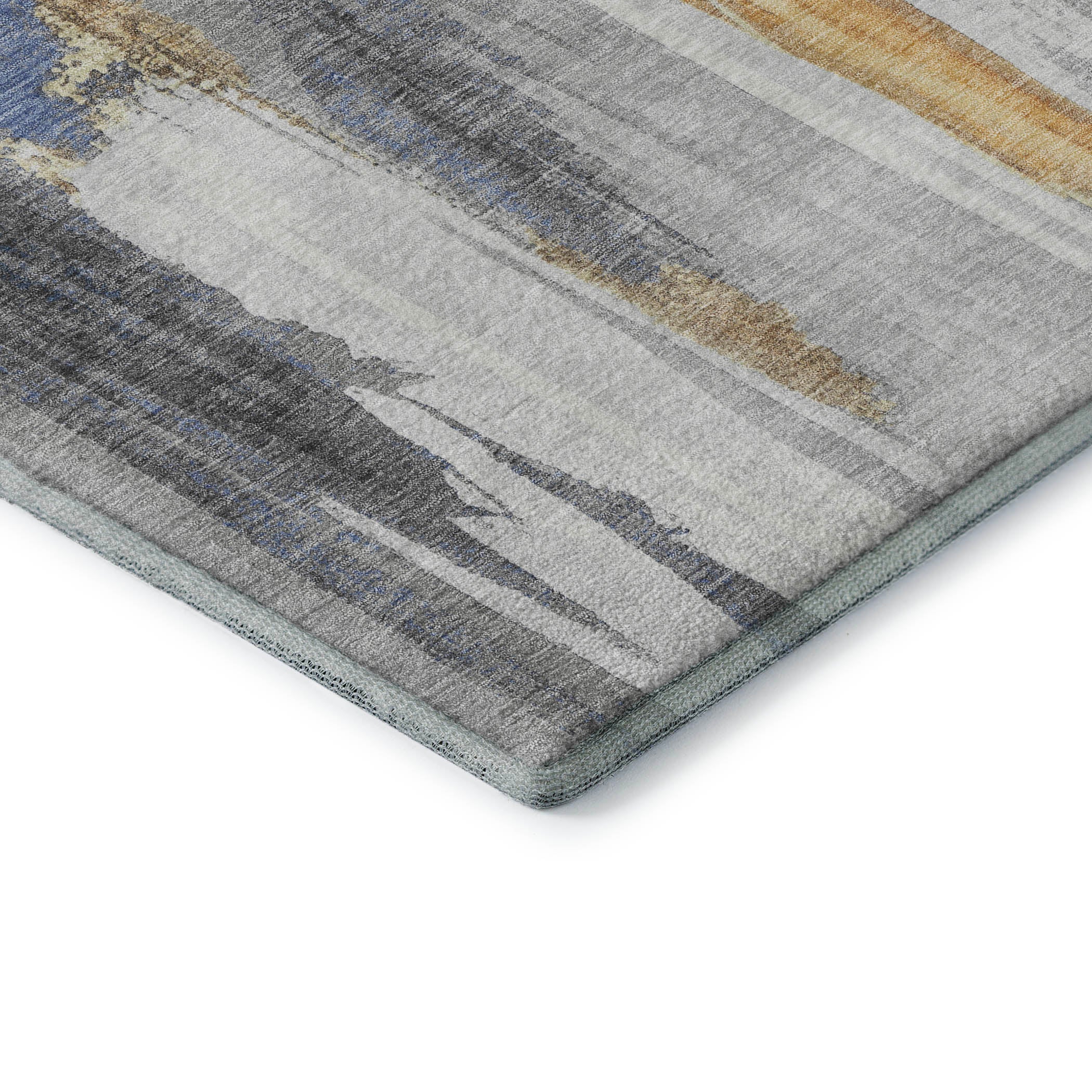 Luang Prabang Machine Washable Transitional Navy Blue Rug 1'8" x 2'6" #shape_Rectangle