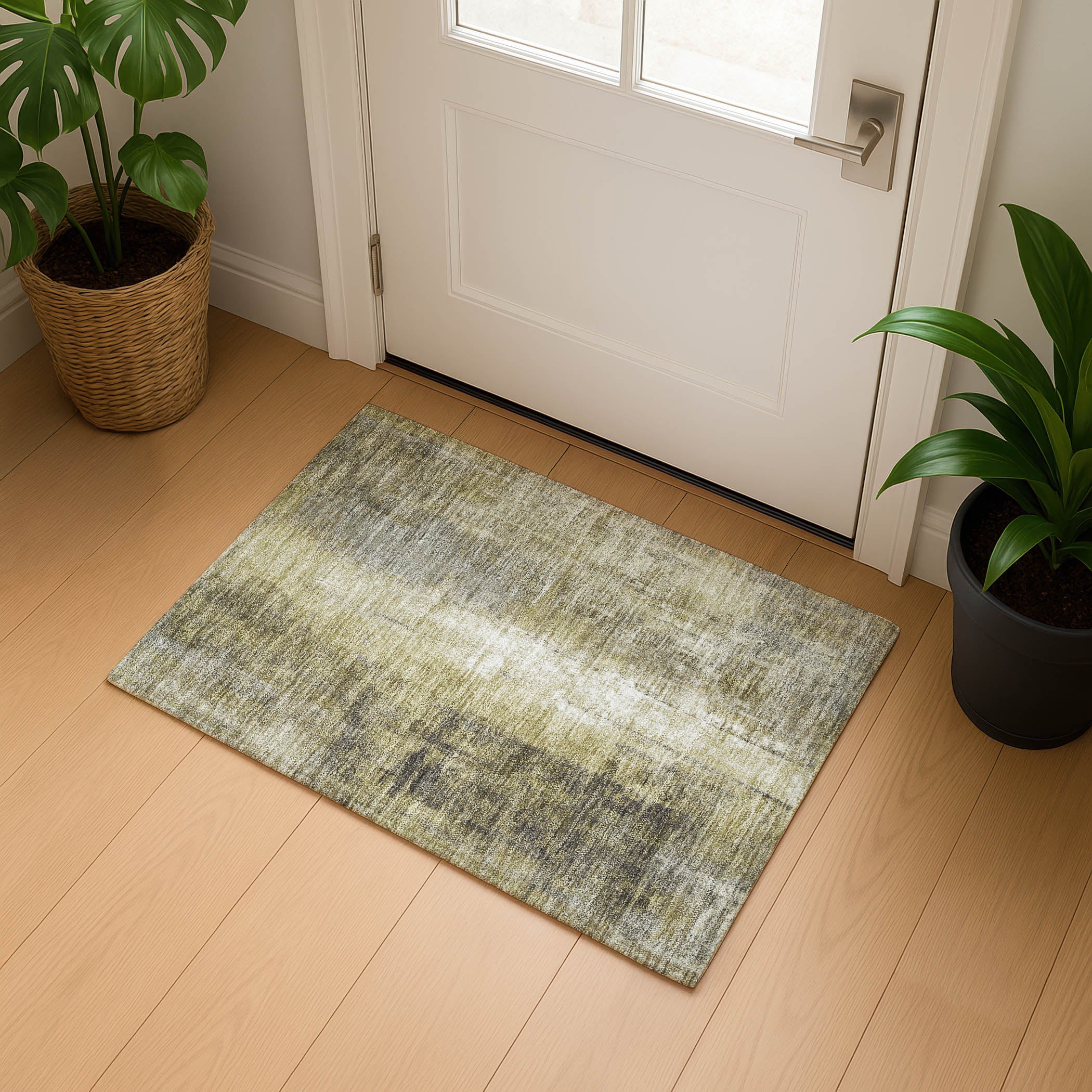 Mdina Machine Washable Transitional Gold Rug 1'8" x 2'6" #shape_Rectangle