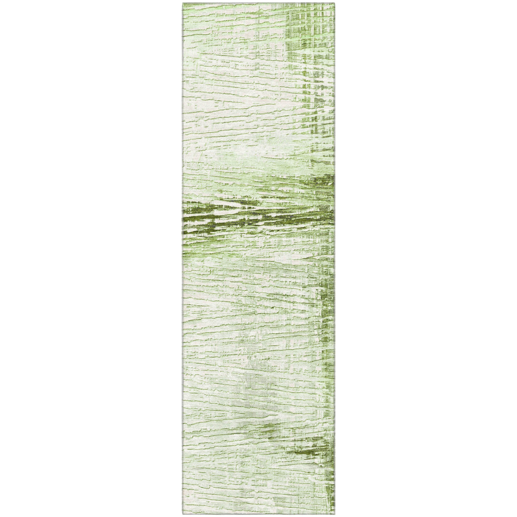 Dubrovnik Machine Washable Transitional Aloe Green Rug 2'3" x 7'6" #shape_Runner