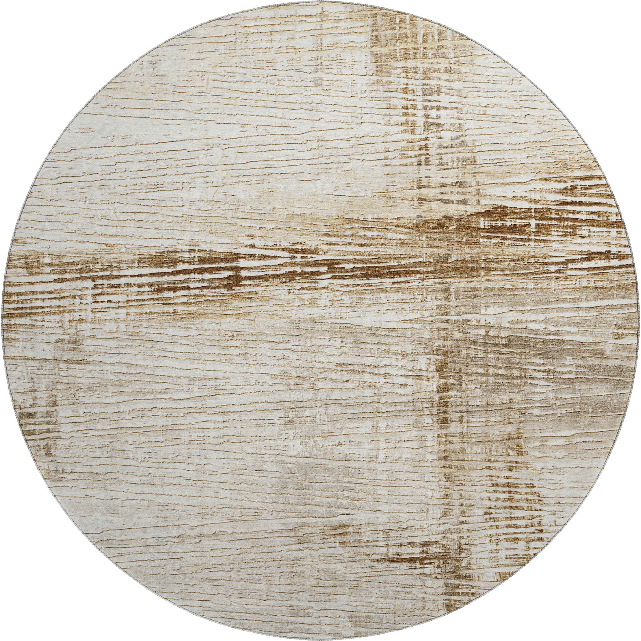 Dubrovnik Machine Washable Transitional Ivory Rug 8' x 8' #shape_Round