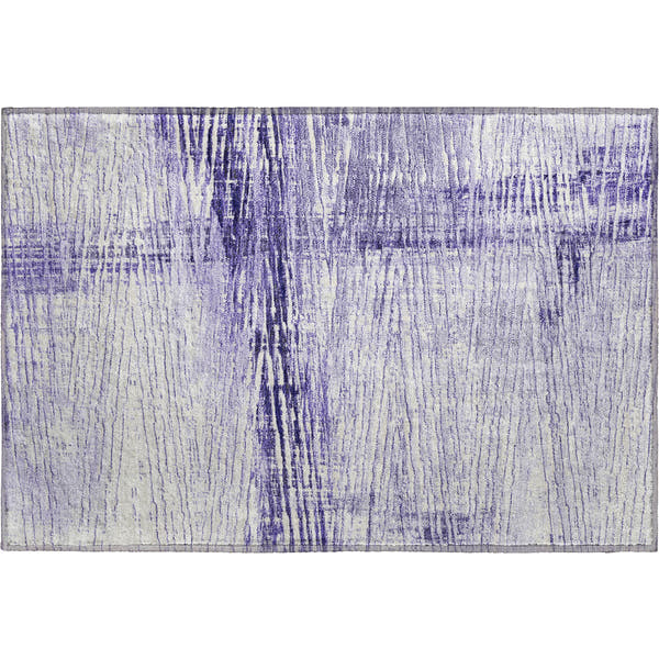 Dubrovnik Machine Washable Transitional Lavender Purple Rug 1'8" x 2'6"