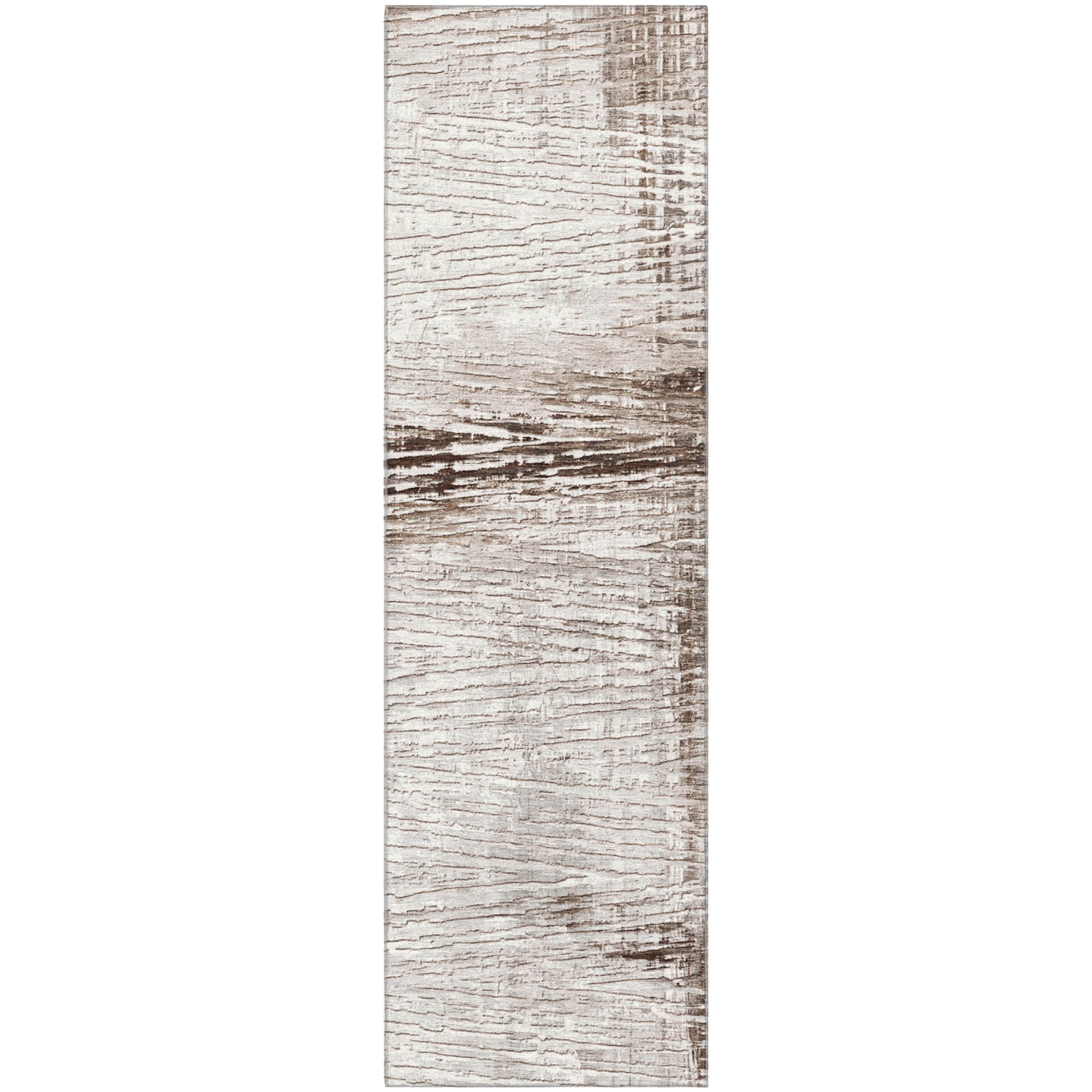 Dubrovnik Machine Washable Transitional Taupe Brown Rug 2'3" x 7'6" #shape_Runner