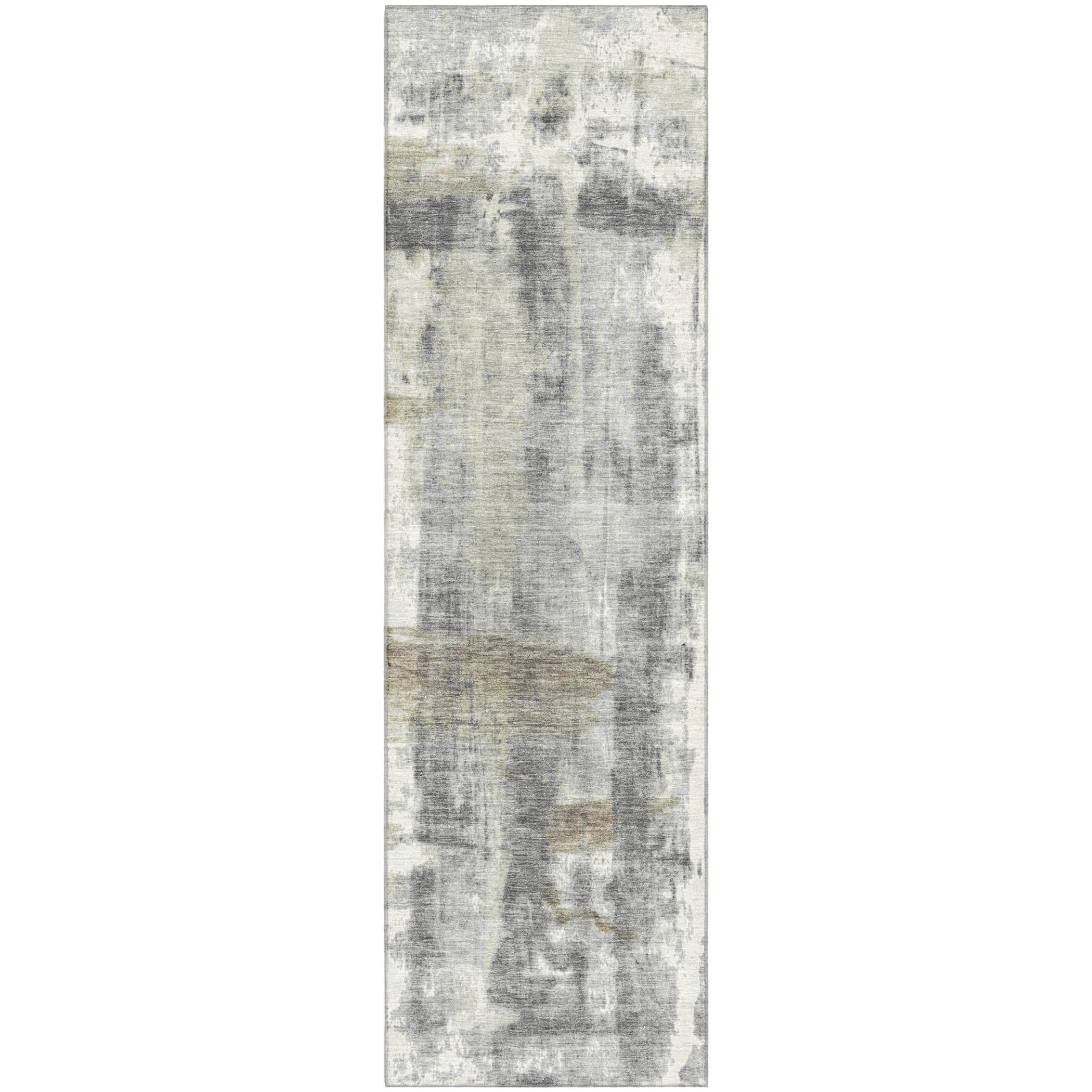 Salzburg Machine Washable Transitional Beige Brown Rug 2'3" x 7'6" #shape_Runner