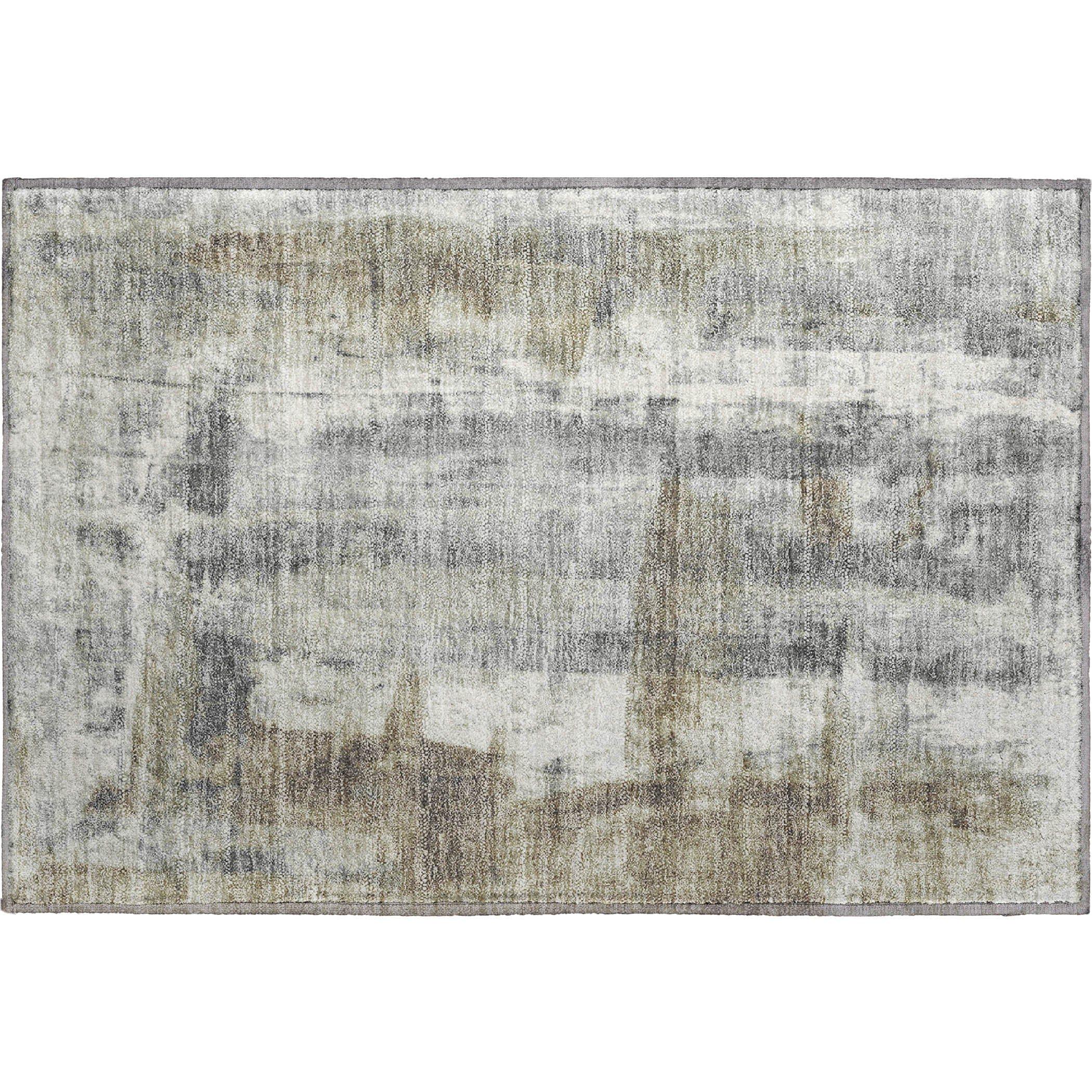 Salzburg Machine Washable Transitional Beige Brown Rug 1'8" x 2'6" #shape_Rectangle