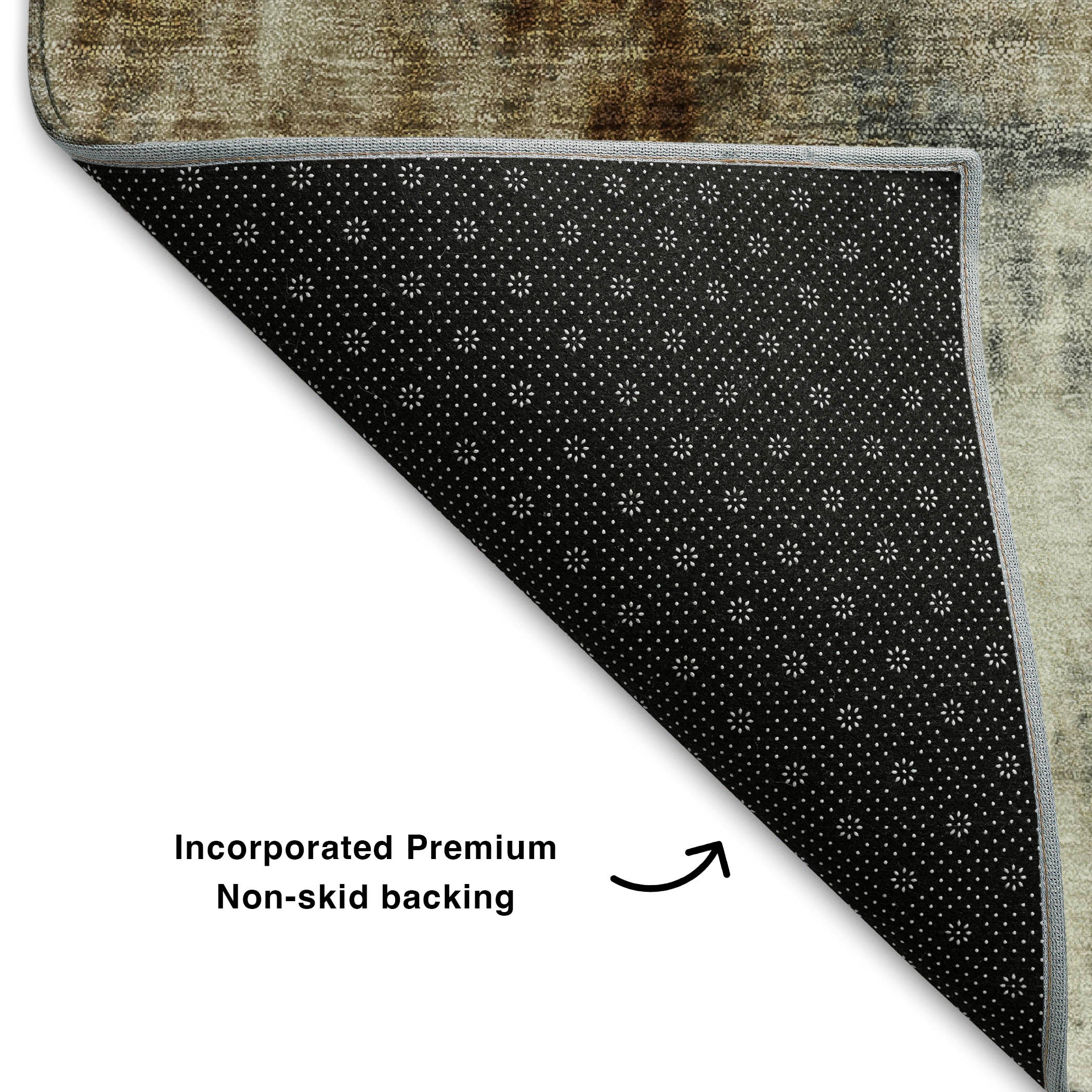 Salzburg Machine Washable Transitional Taupe Brown Rug 1'8" x 2'6" #shape_Rectangle