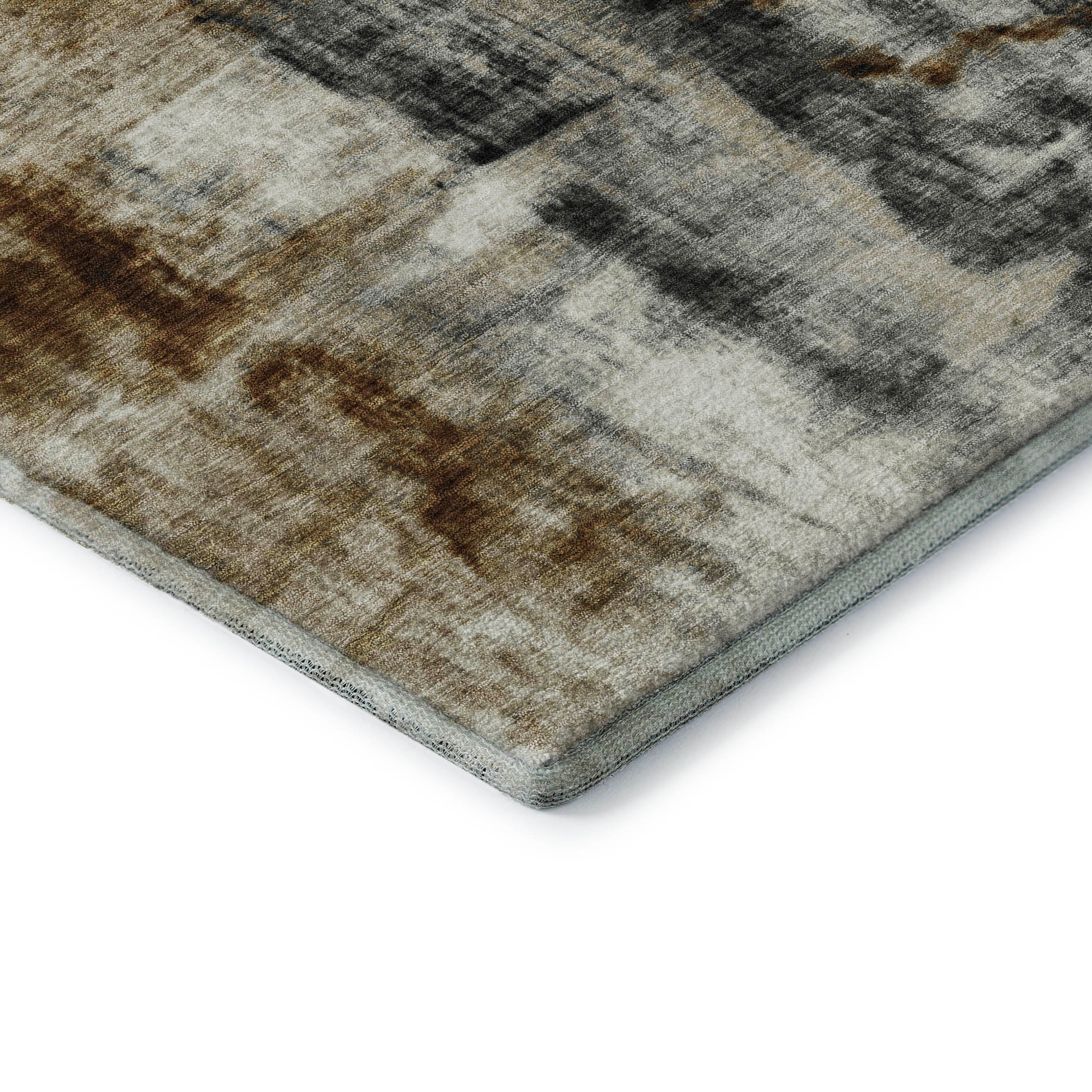 Salzburg Machine Washable Transitional Taupe Brown Rug 1'8" x 2'6" #shape_Rectangle