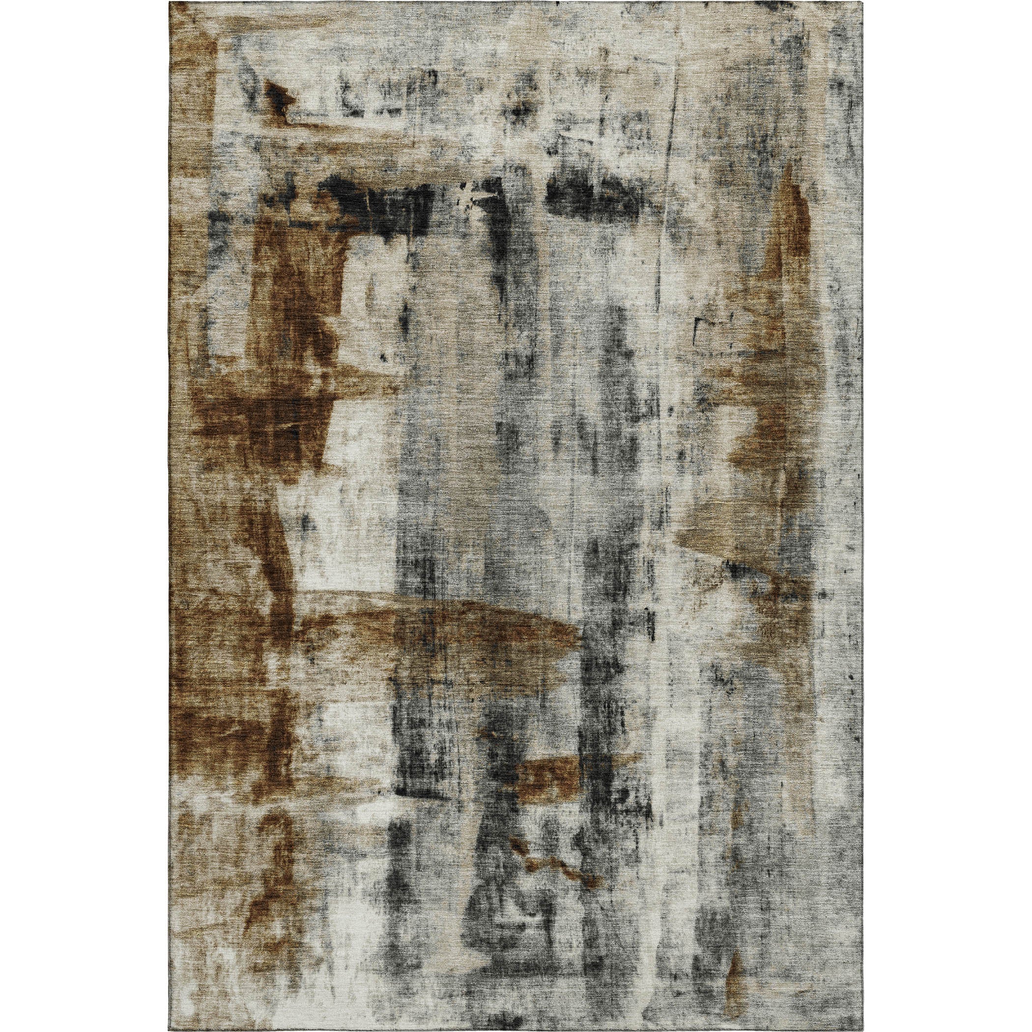 Salzburg Machine Washable Transitional Taupe Brown Rug 2'6" x 3'10" #shape_Rectangle