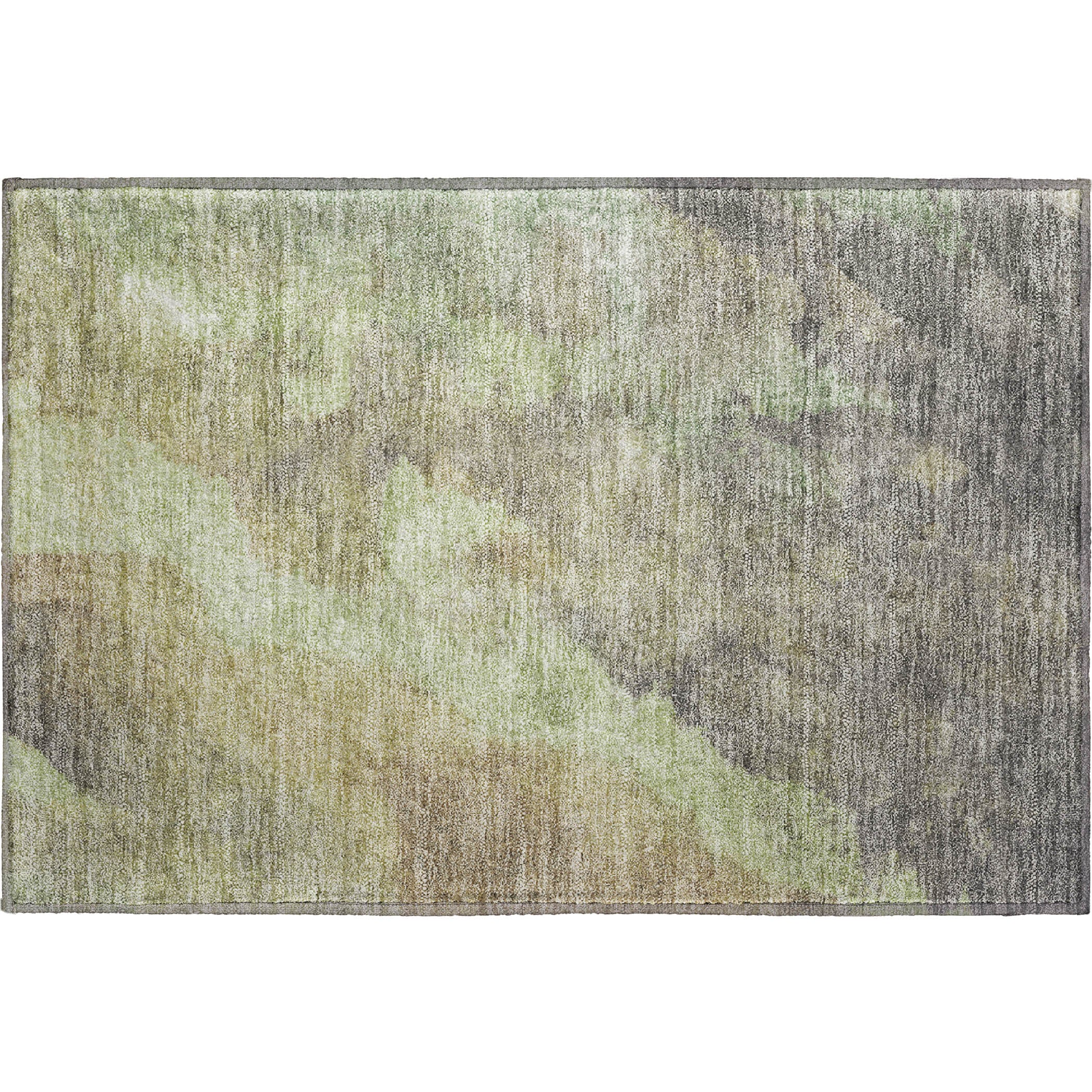 Baku Machine Washable Transitional Aloe Green Rug 1'8" x 2'6" #shape_Rectangle