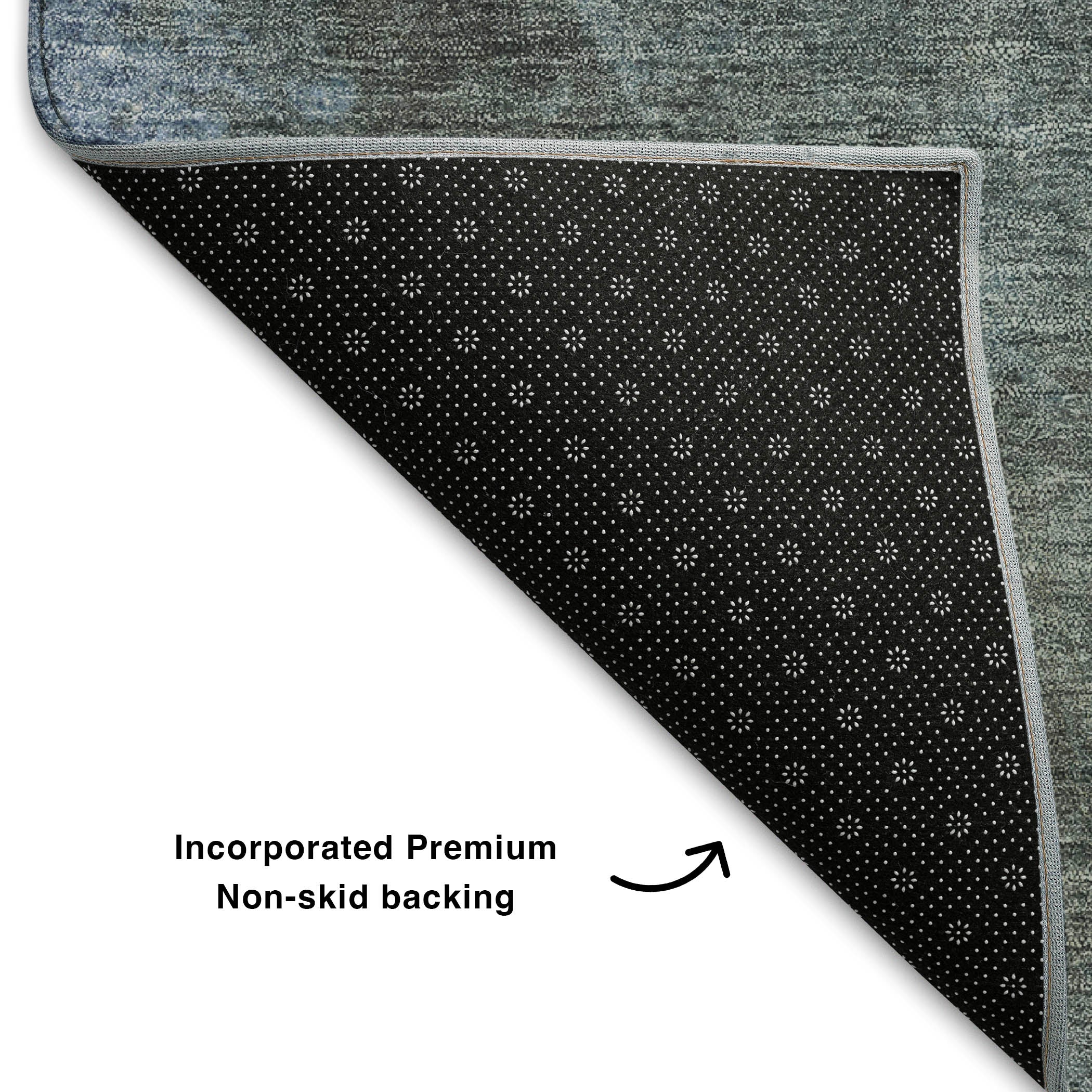 Baku Machine Washable Transitional Blue Rug 1'8" x 2'6" #shape_Rectangle