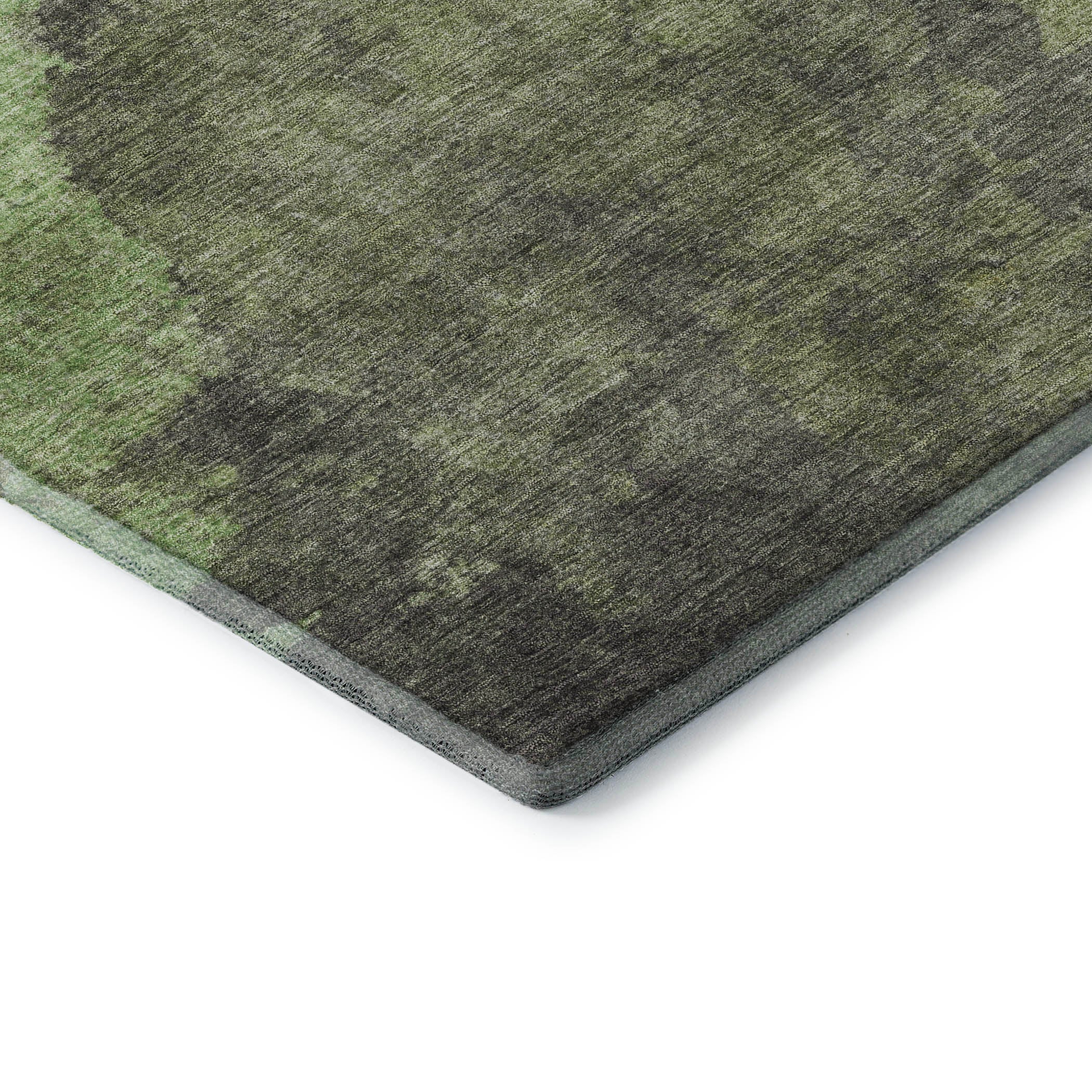 Baku Machine Washable Transitional Green Rug 1'8" x 2'6" #shape_Rectangle