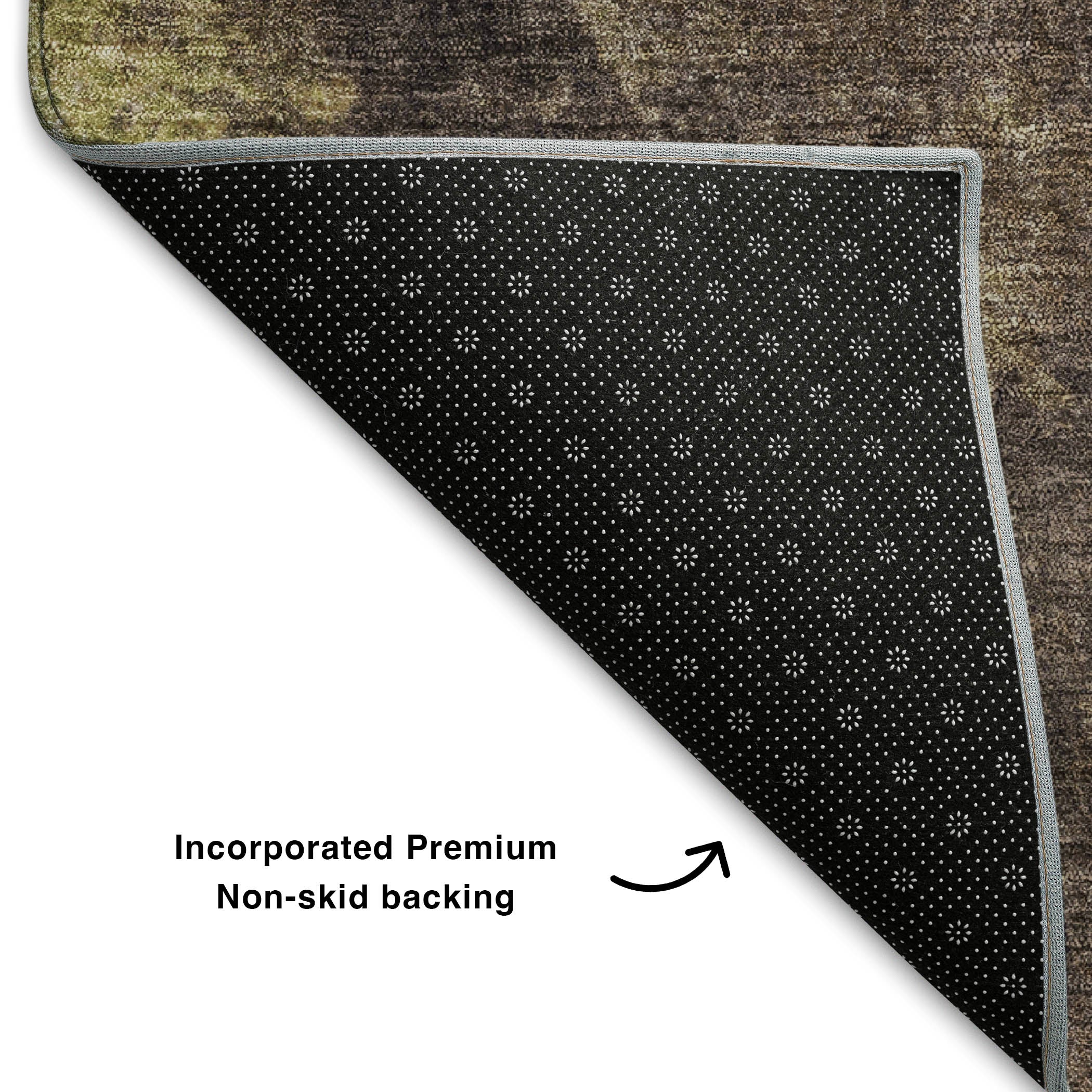 Baku Machine Washable Transitional Mocha Brown Rug 1'8" x 2'6" #shape_Rectangle