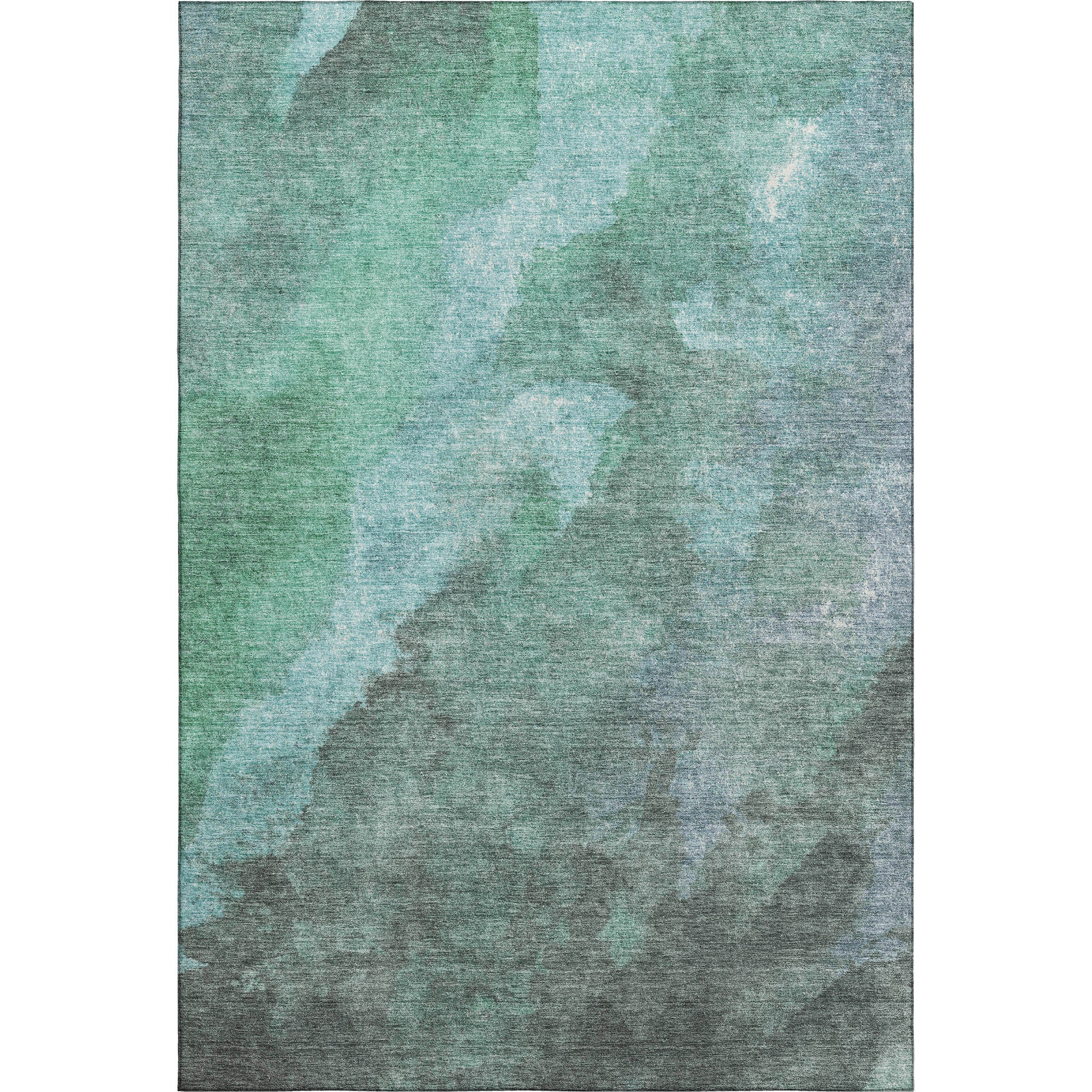 Baku Machine Washable Transitional Teal Rug 2'6" x 3'10" #shape_Rectangle